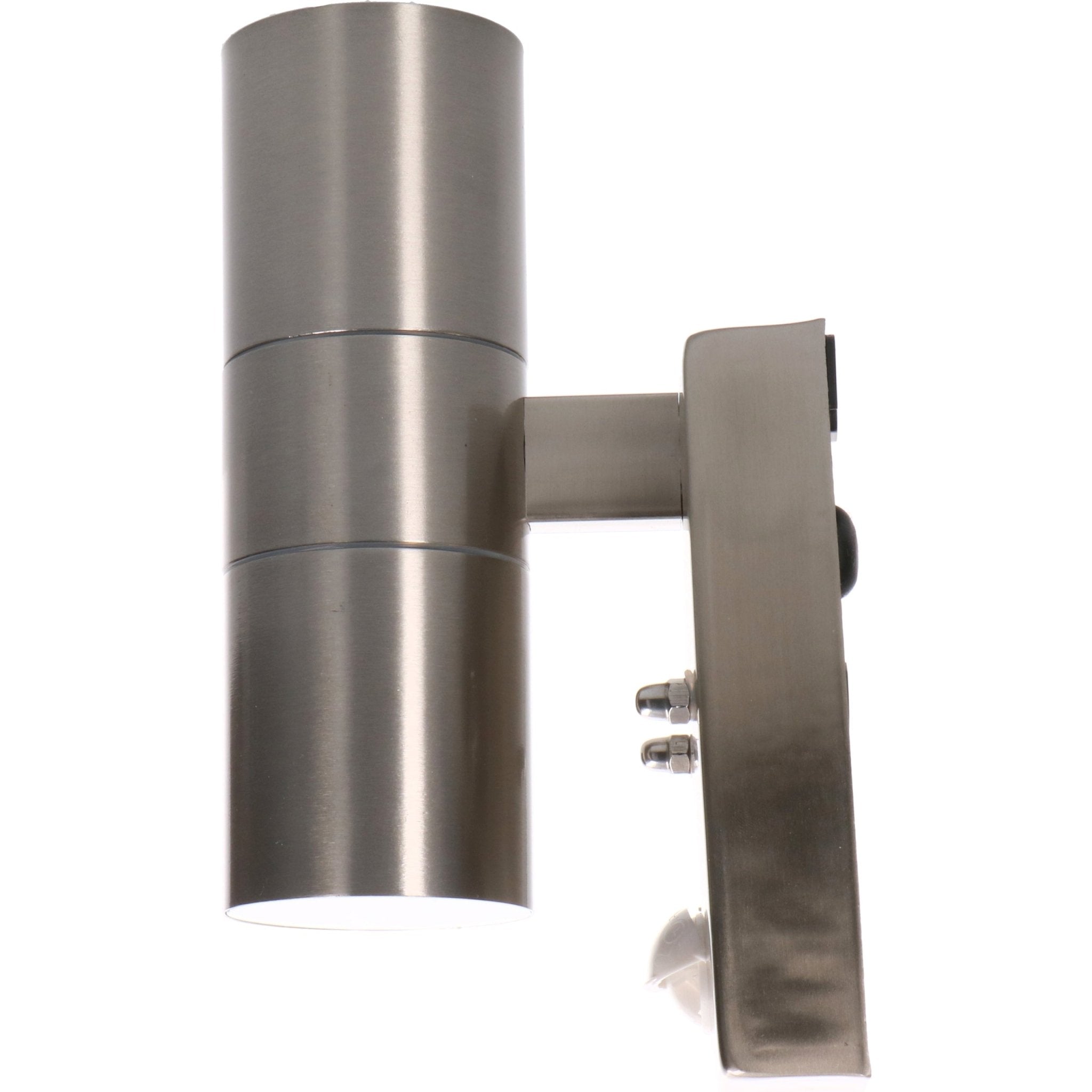 RVS LED Buitenlamp met bewegingssensor - 2 lichts up & down - IP44 - Zilver - LED.nl