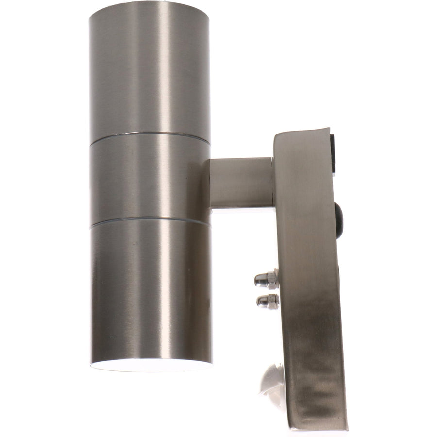 LED's Light RVS LED Buitenlamp met Bewegingssensor - 2 lichts up & down - IP44 - Zilver Buitenlampen LED.nl