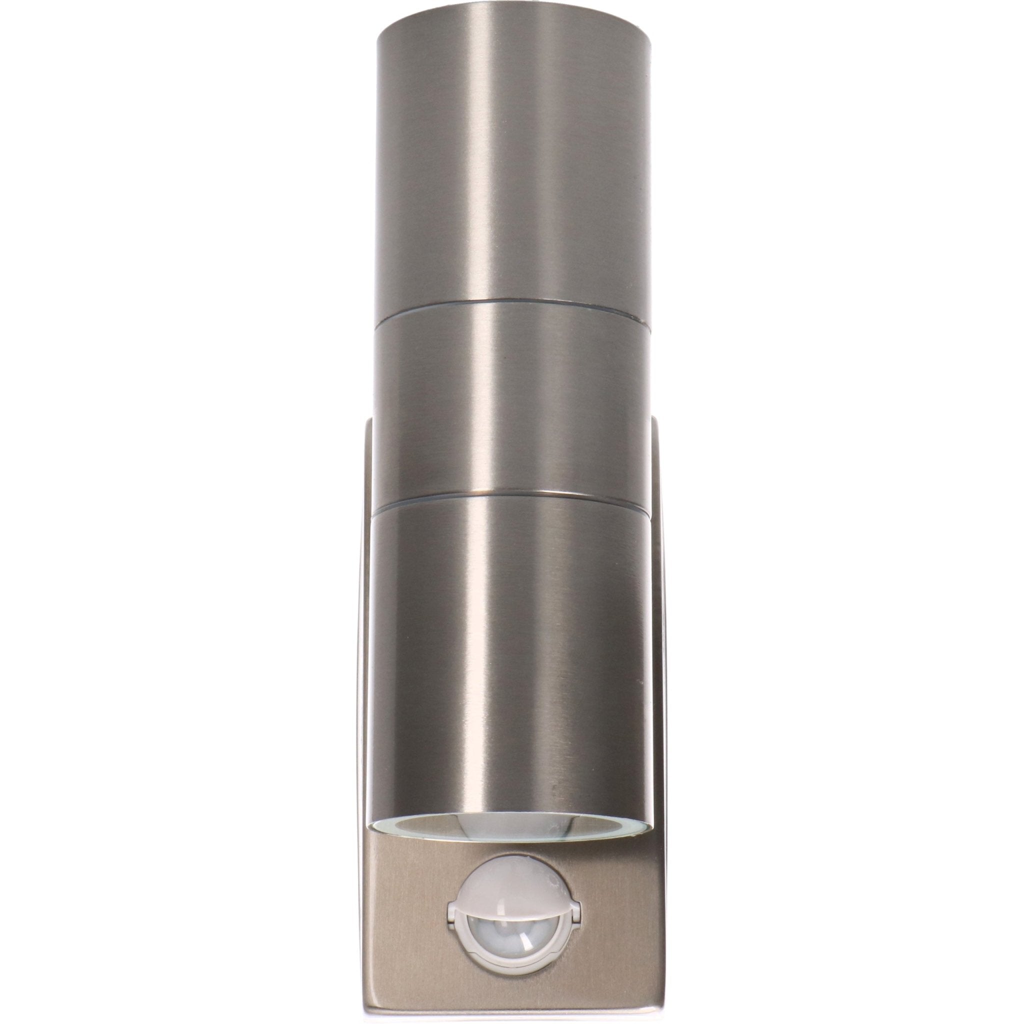 RVS LED Buitenlamp met bewegingssensor - 2 lichts up & down - IP44 - Zilver - LED.nl