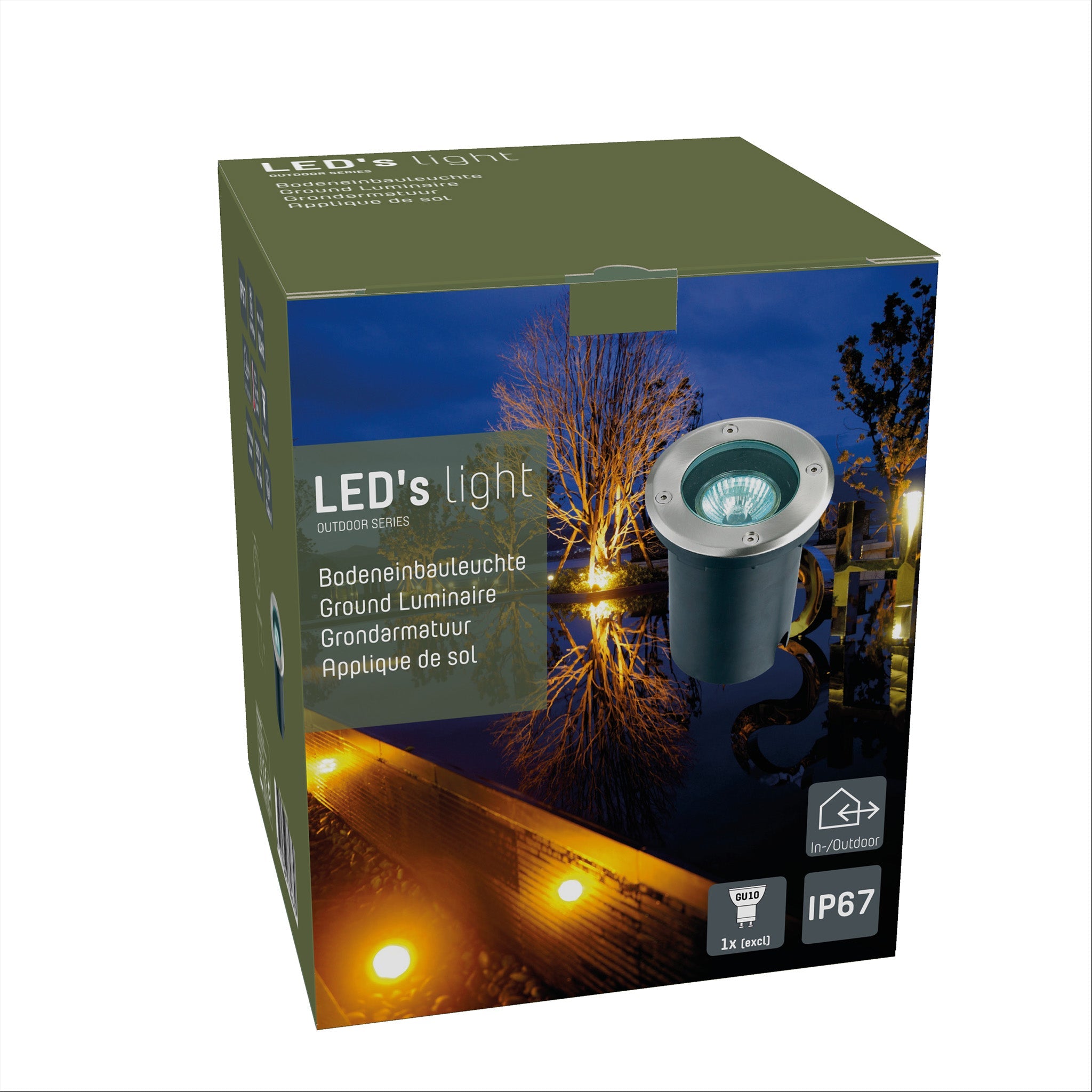 RVS LED Inbouw grondspot rond - voor oprit & tuin - IP67 Waterdicht - Zilver - LED.nl