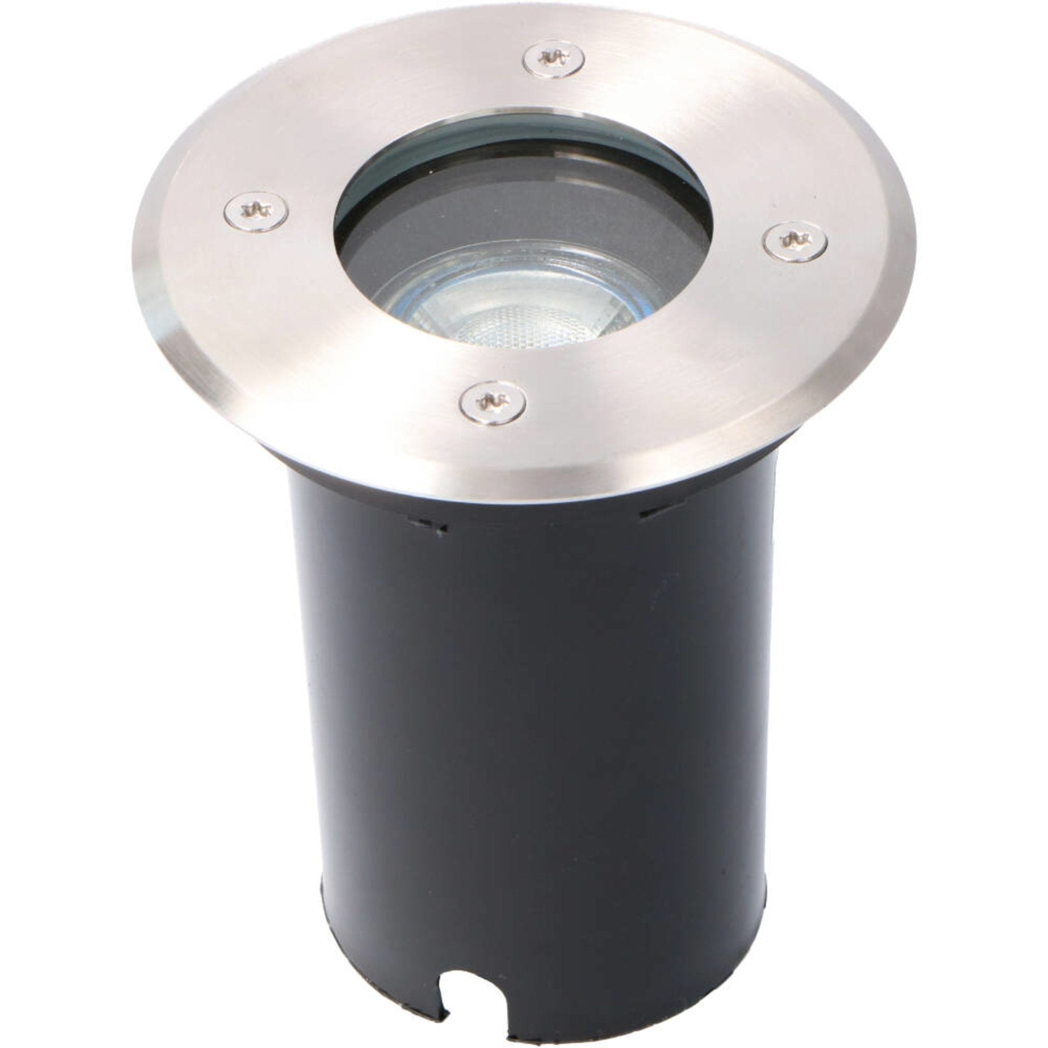 RVS LED Inbouw grondspot rond - voor oprit & tuin - IP67 Waterdicht - Zilver - LED.nl