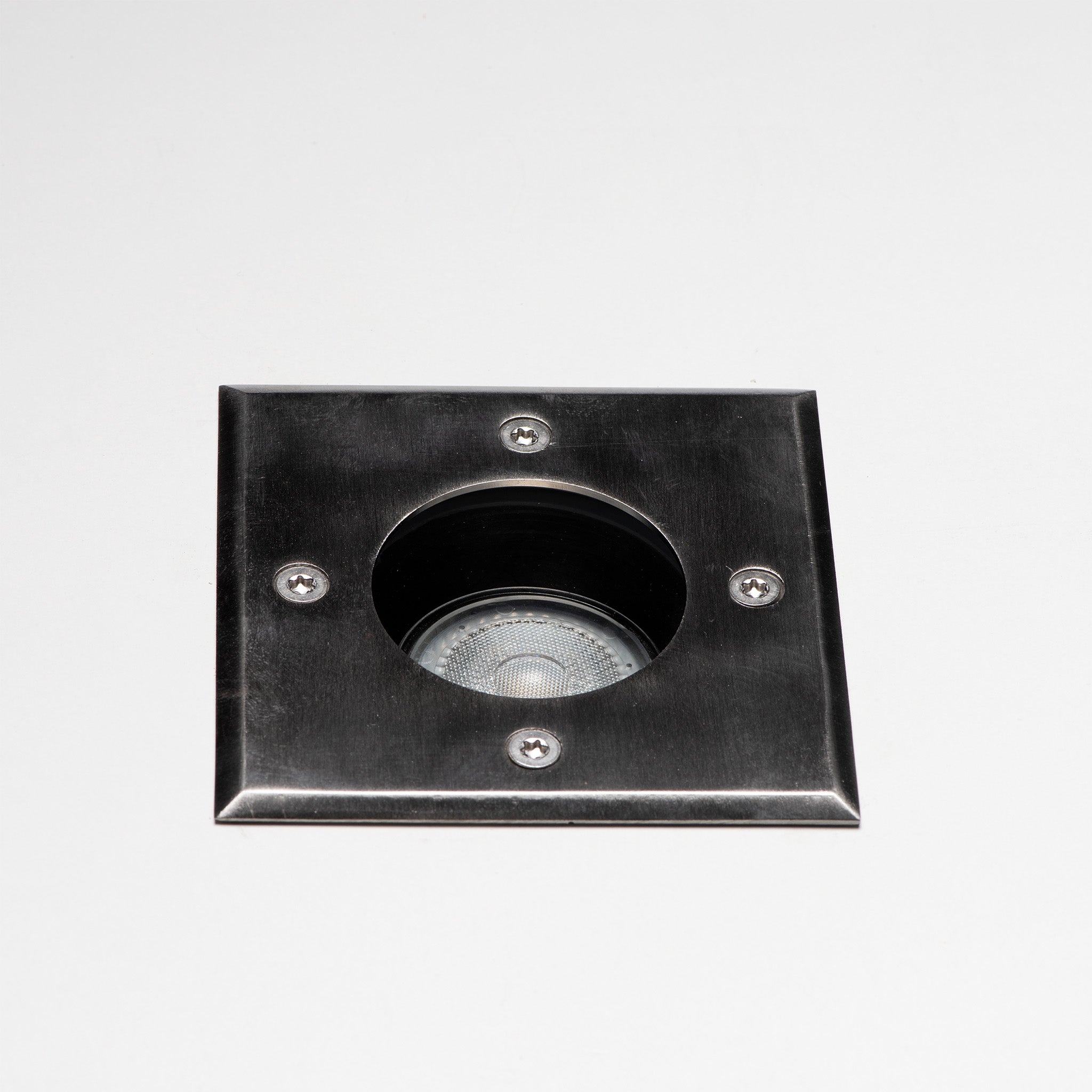 RVS LED Inbouw grondspot vierkant - voor oprit & tuin - IP67 Waterdicht - Zilver - LED.nl