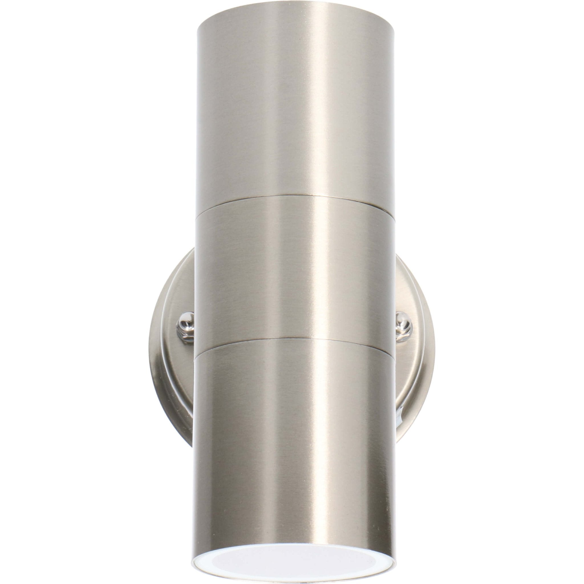 RVS LED Muurlamp buiten - Spot met 2 x GU10 fitting - Monza - IP44 - Zilver - LED.nl