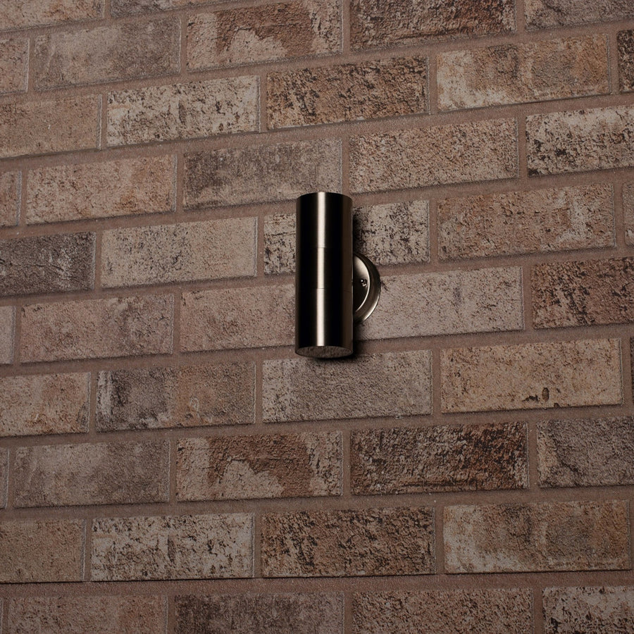 LED's Light RVS LED Muurlamp Buiten - Spot met 2 x GU10 fitting - Model Catania - IP44 - Zilver Spotjes LED.nl