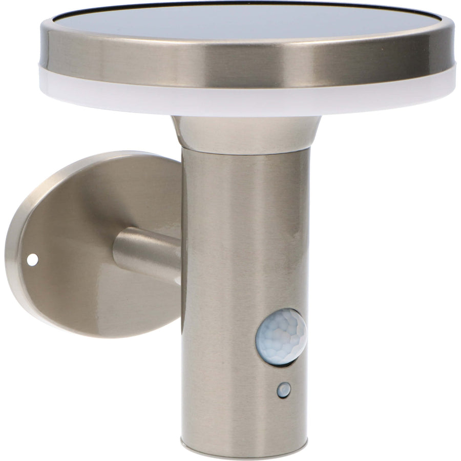 RVS Solar LED Buitenlamp met bewegingssensor - Draadloos - 3 standen - Zilver Buitenlampen LED.nl