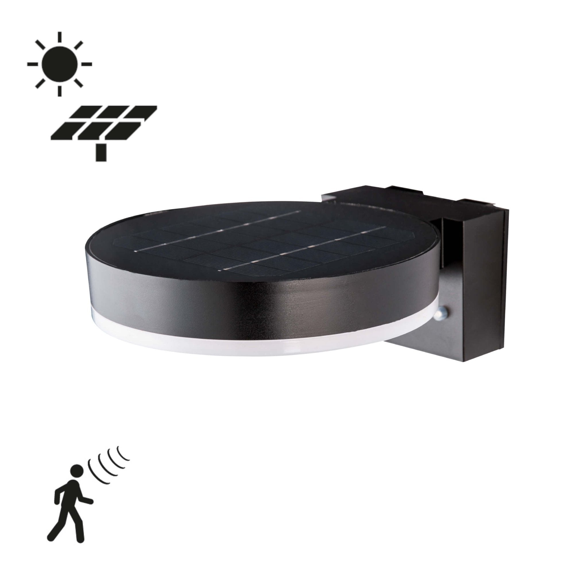RVS Solar LED Buitenlamp met bewegingssensor - Draadloos - 3 standen - Zwart - LED.nl
