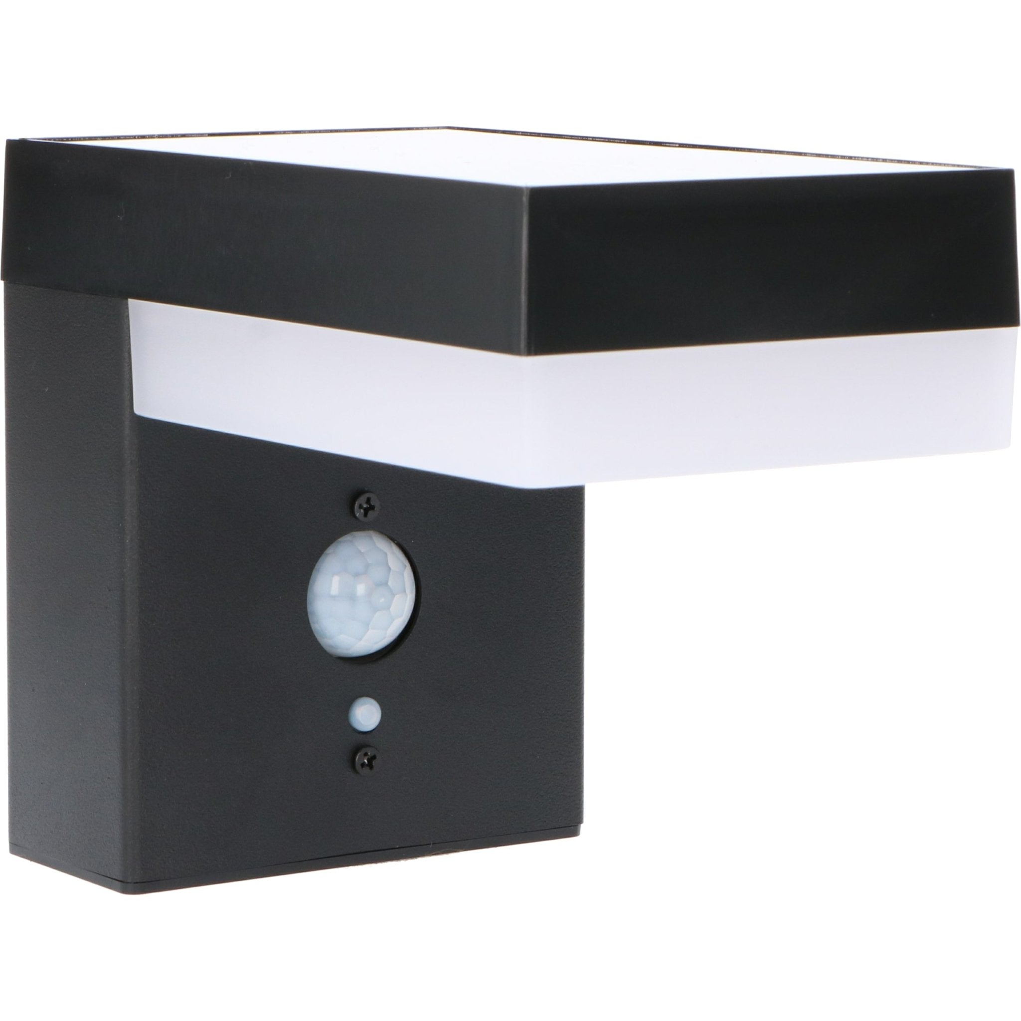 RVS Solar LED Buitenlamp met bewegingssensor - Draadloos - Vierkant - 3 standen - Zwart - LED.nl
