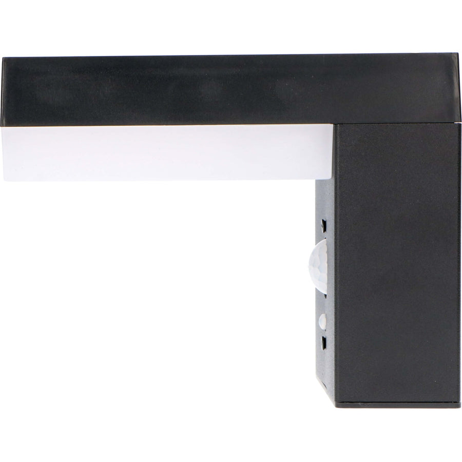 LED's Light RVS Solar LED Muurlamp met Bewegingssensor - Draadloos - Vierkant - 3 standen - Zwart Buitenlampen LED.nl