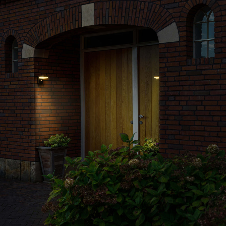 LED's Light RVS Solar LED Muurlamp met Bewegingssensor - Draadloos - Vierkant - 3 standen - Zwart Buitenlampen LED.nl