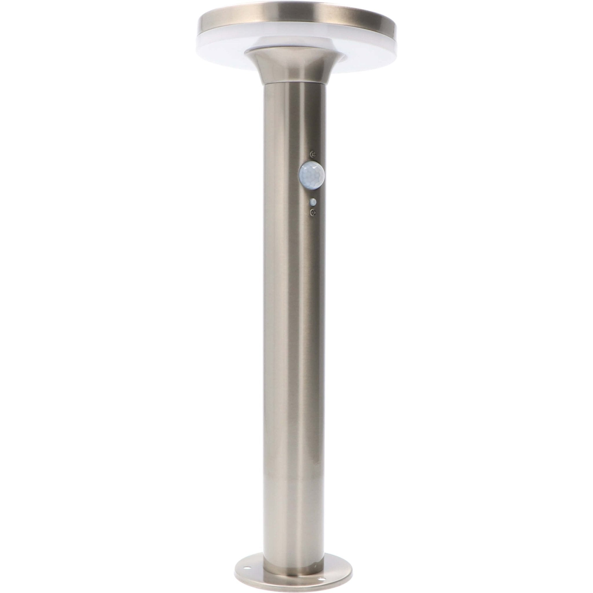 RVS Solar LED Tuin Lantaarnpaal met bewegingssensor - Draadloos - 3 standen - Zilver - LED.nl