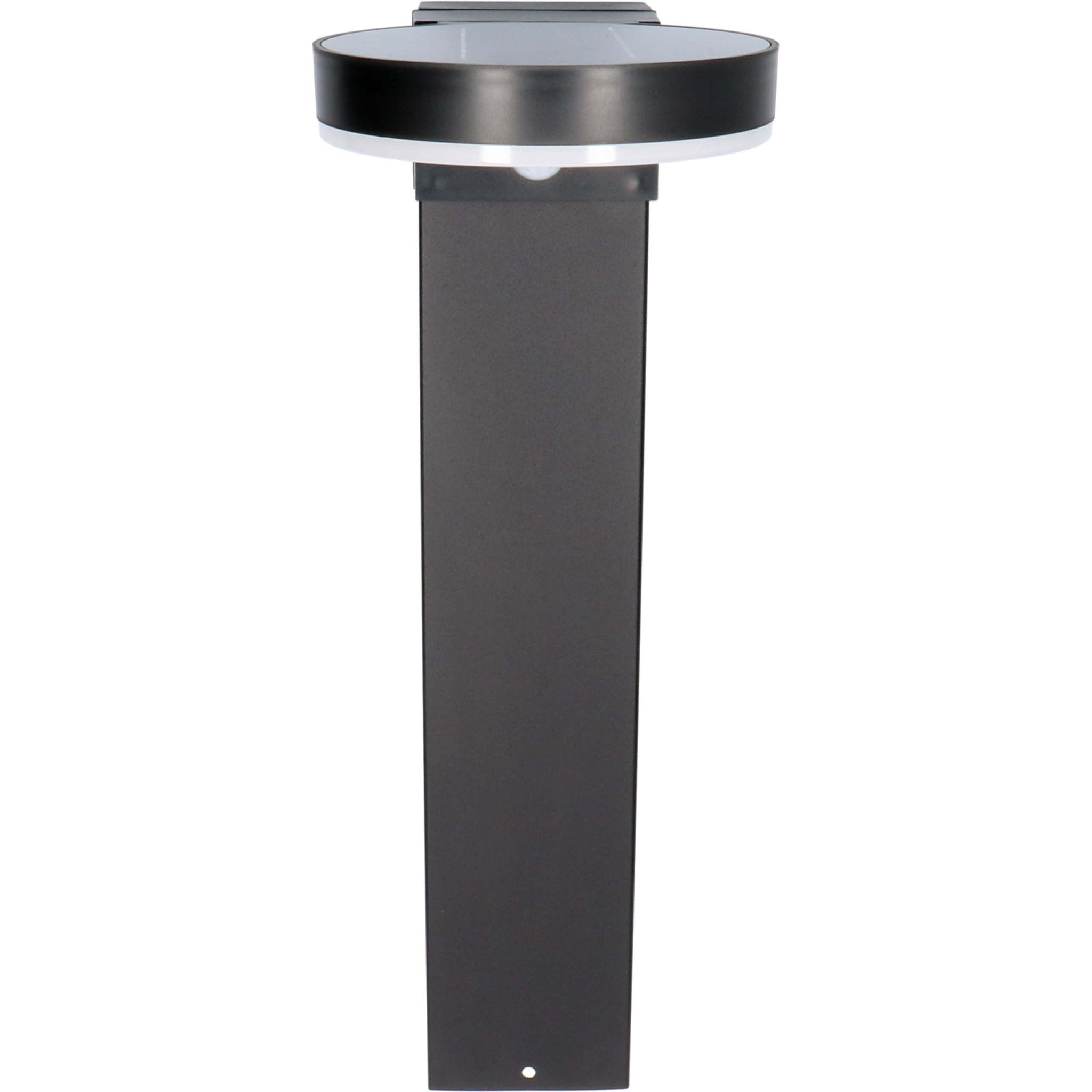 RVS Solar LED Tuin Lantaarnpaal met bewegingssensor - Draadloos - 3 standen - Zwart - LED.nl