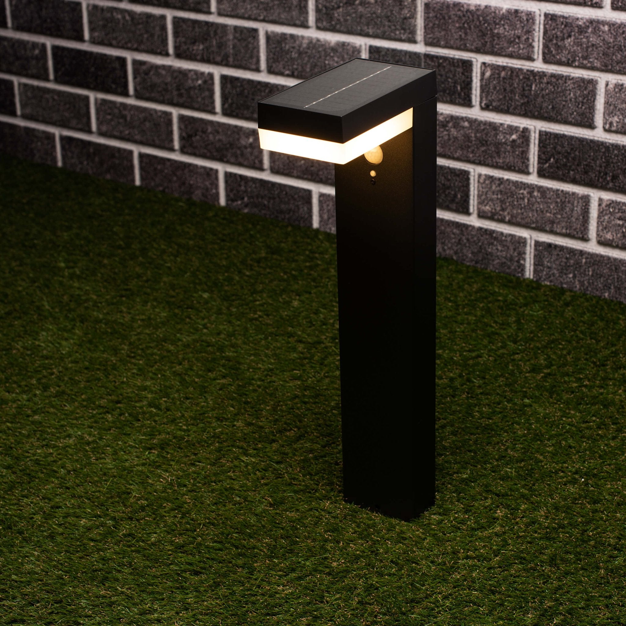 RVS Solar LED Tuinpaal met bewegingssensor - Draadloos - 3 standen - Zwart - LED.nl