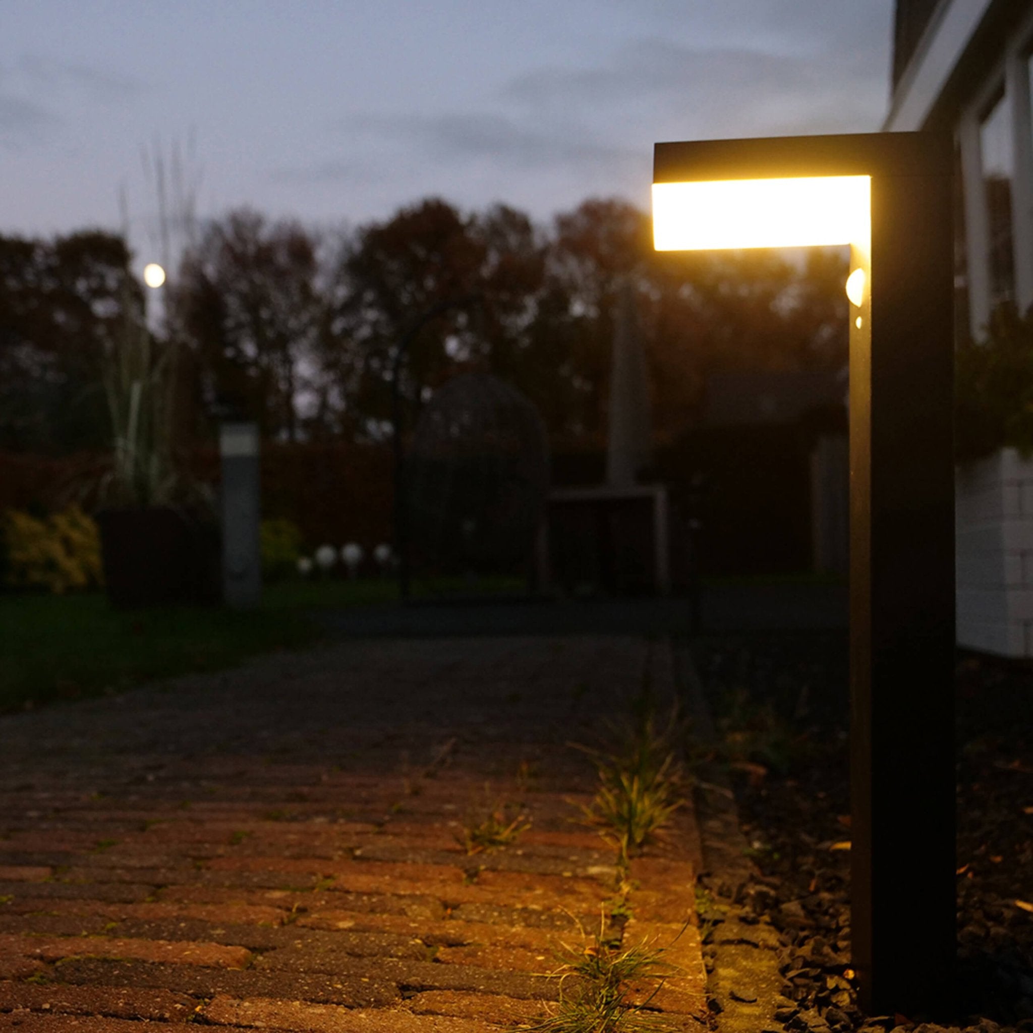RVS Solar LED Tuinpaal met bewegingssensor - Draadloos - 3 standen - Zwart - LED.nl
