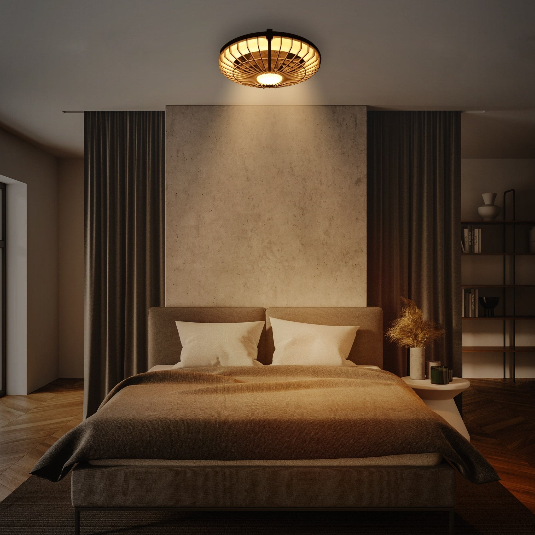 Silencio LED plafondlamp ventilator – Dimbaar en instelbare kleurtemperatuur – Voor zomer en winter – Incl. handige afstandsbediening - LED.nl