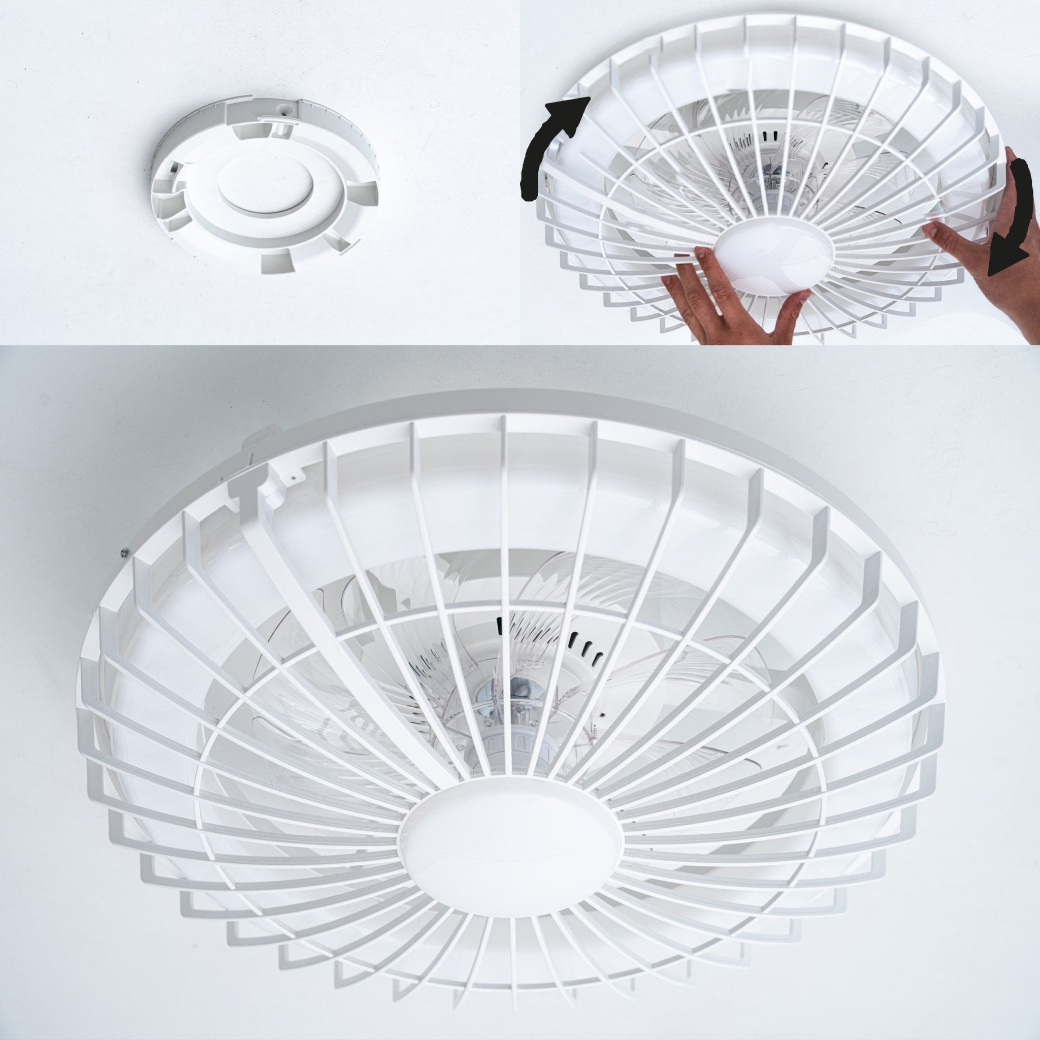 Silencio LED plafondlamp ventilator – Dimbaar en instelbare kleurtemperatuur – Voor zomer en winter – Incl. handige afstandsbediening - LED.nl