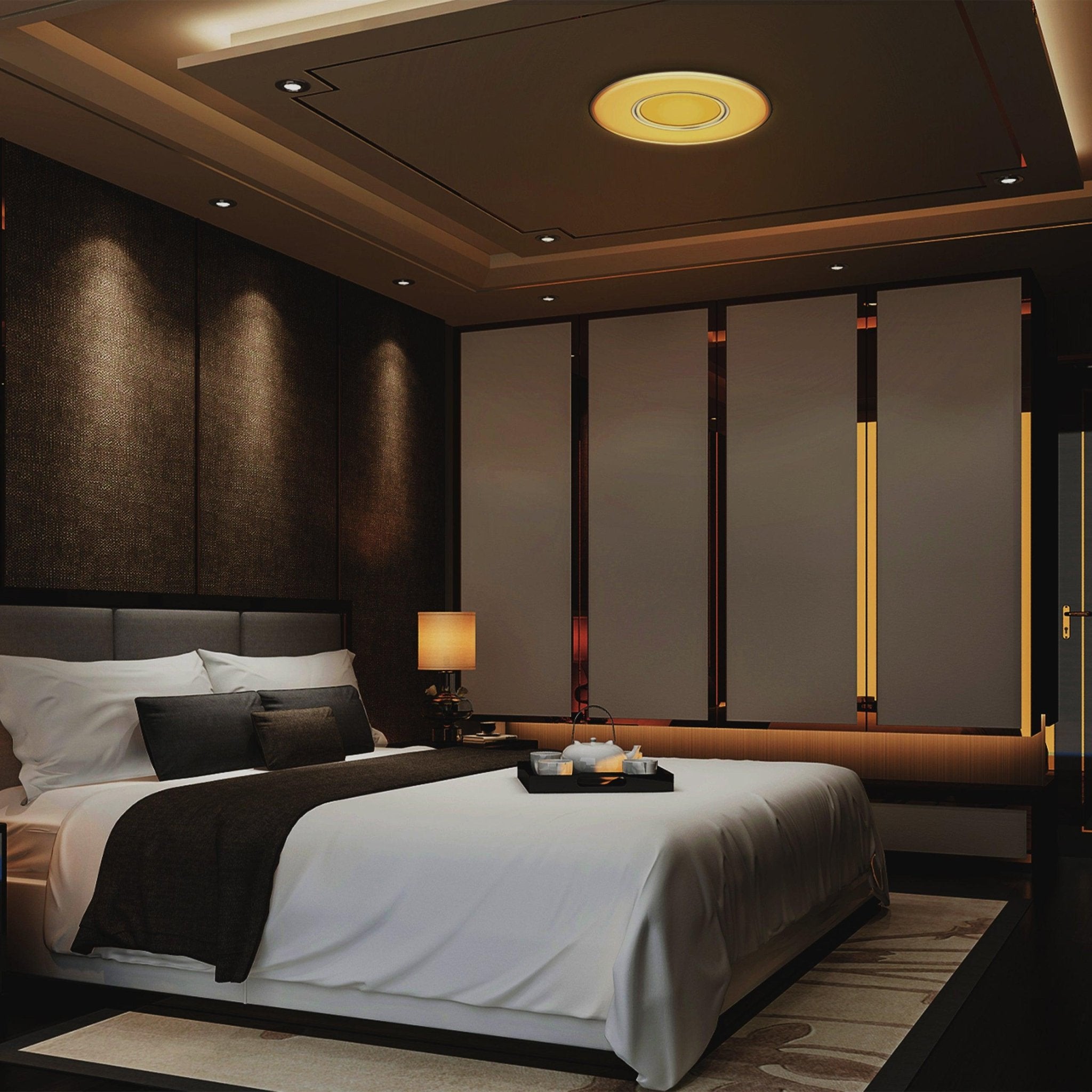 Slim LED Plafonniere Ø 60cm - Plafondlamp dimbaar met afstandsbediening - zilver/wit - LED.nl