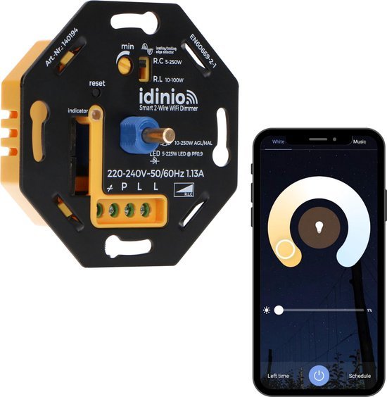 Smart WIFI dimmer met App - Geschikt voor alle dimbare lampen - 0 tot 250W - LED.nl
