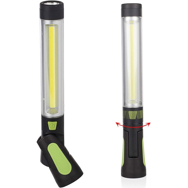 Smartwares LED Looplamp op batterijen met haak - Draai- en Kantelbaar - Draadloos - Zwart - LED.nl
