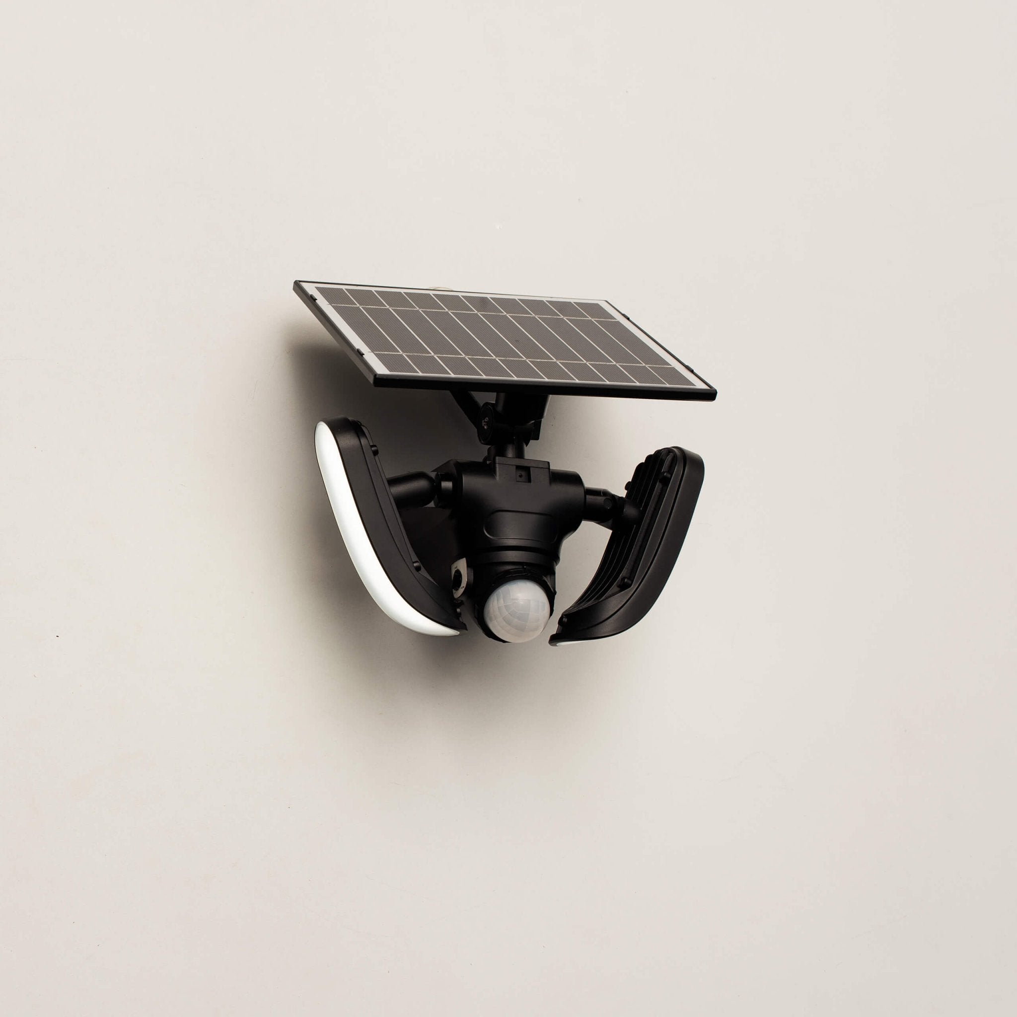 Solar LED Buitenlamp met bewegingssensor - 2 lichts - Auto aan/uit - Afneembaar paneel - Zwart - LED.nl