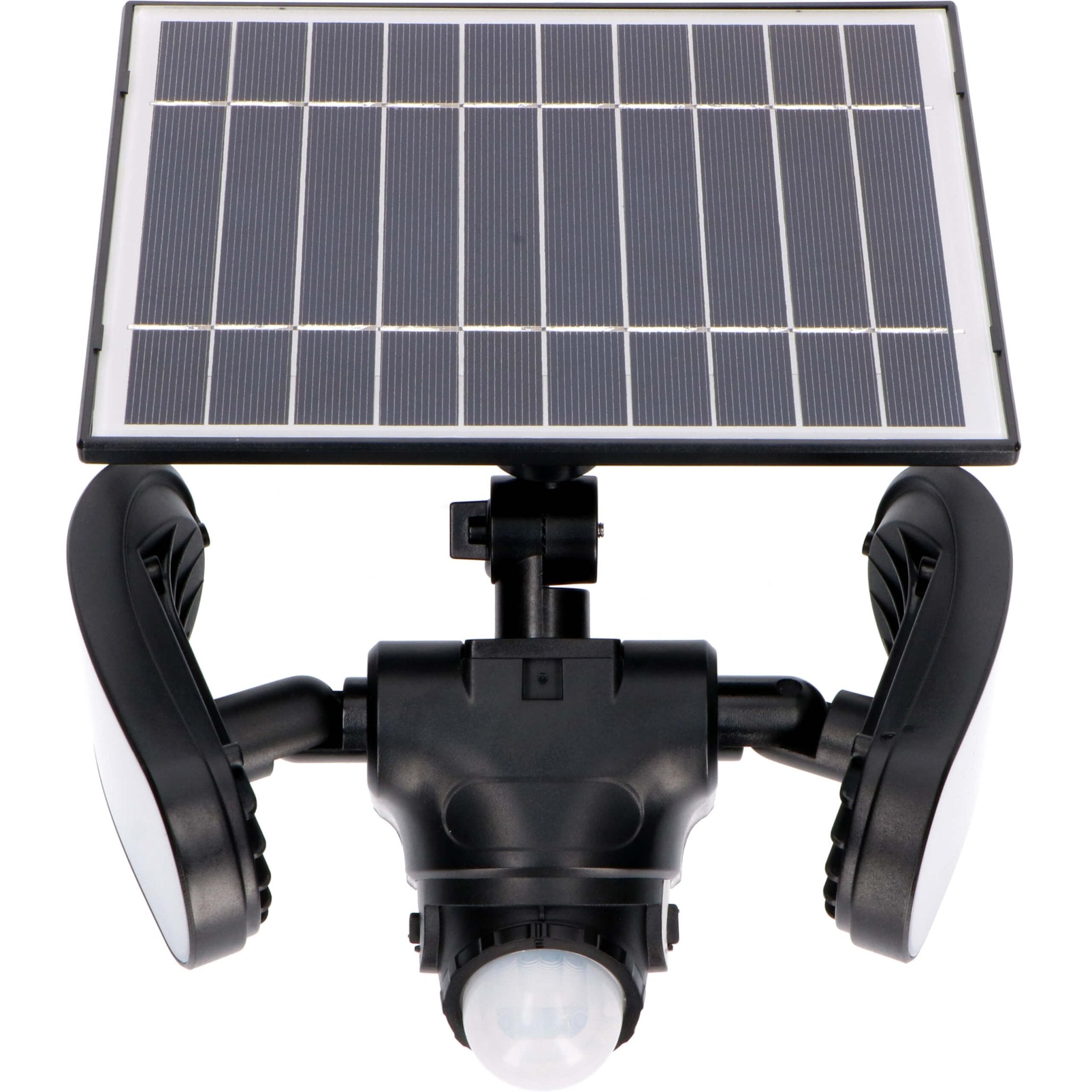 Solar LED Buitenlamp met bewegingssensor - 2 lichts - Auto aan/uit - Afneembaar paneel - Zwart - LED.nl
