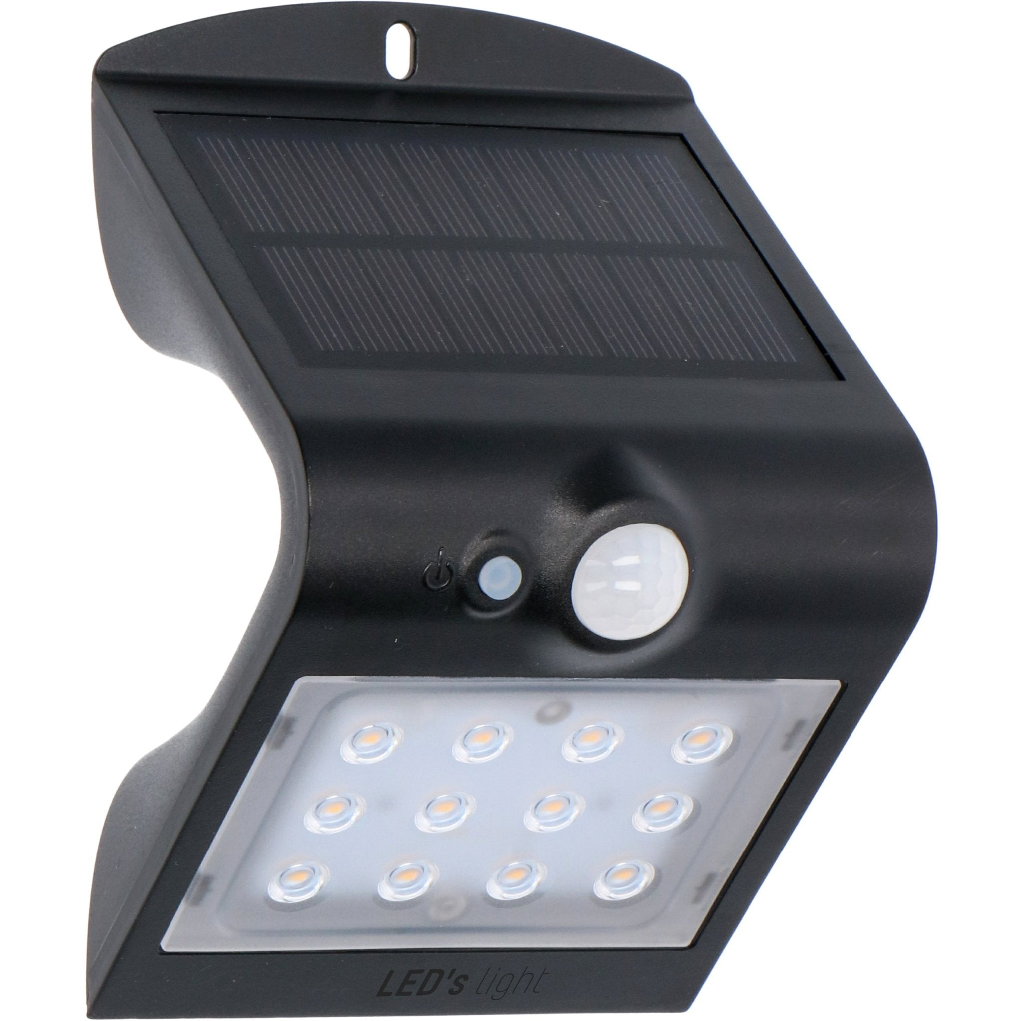 Solar LED buitenlamp met bewegingssensor - 3 standen - Automatisch aan/uit - 220 lm - Zwart - LED.nl
