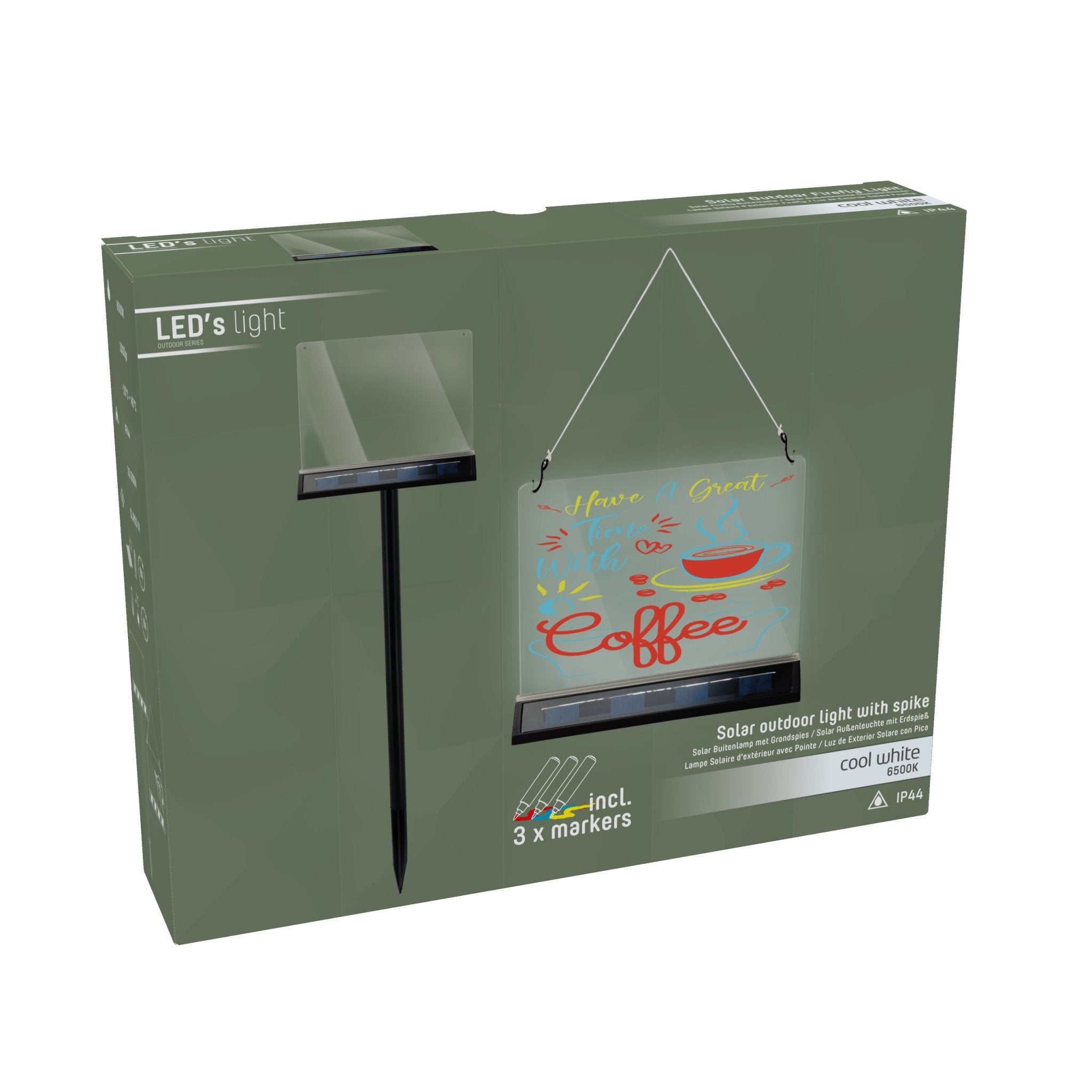 Solar LED Display schrijfbord buiten - Draadloos op zonne-energie - Incl. Stift - LED.nl