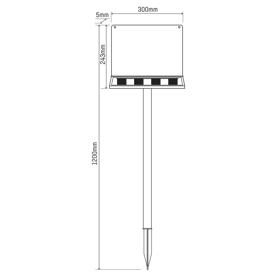 LED's Light Solar LED Display Schrijfbord Buiten - Draadloos op zonne-energie - Incl. Stift Schrijfborden LED.nl