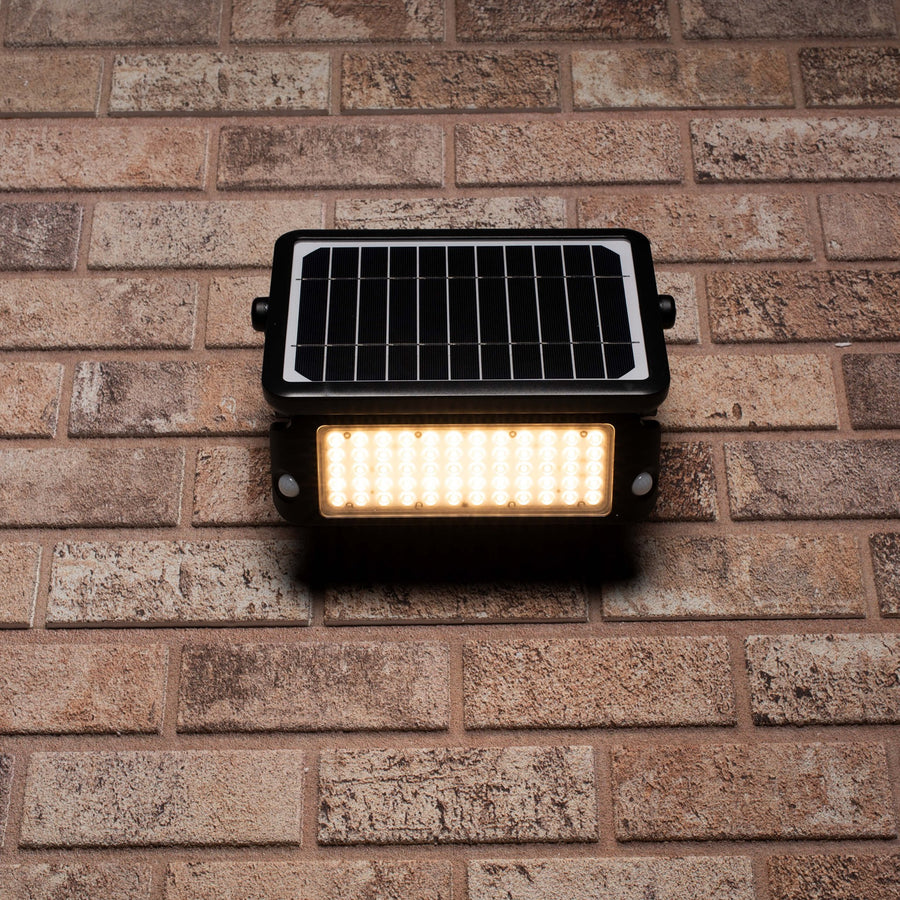 LED's Light Solar LED Schijnwerper met Bewegingssensor - 3 standen - Draadloos - 1080 Lumen - Zwart Buitenlampen LED.nl