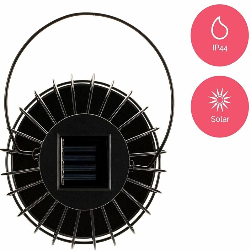 Solar LED Tafellampen op zonne-energie met sensor - Automatisch aan/uit - Zwart - LED.nl
