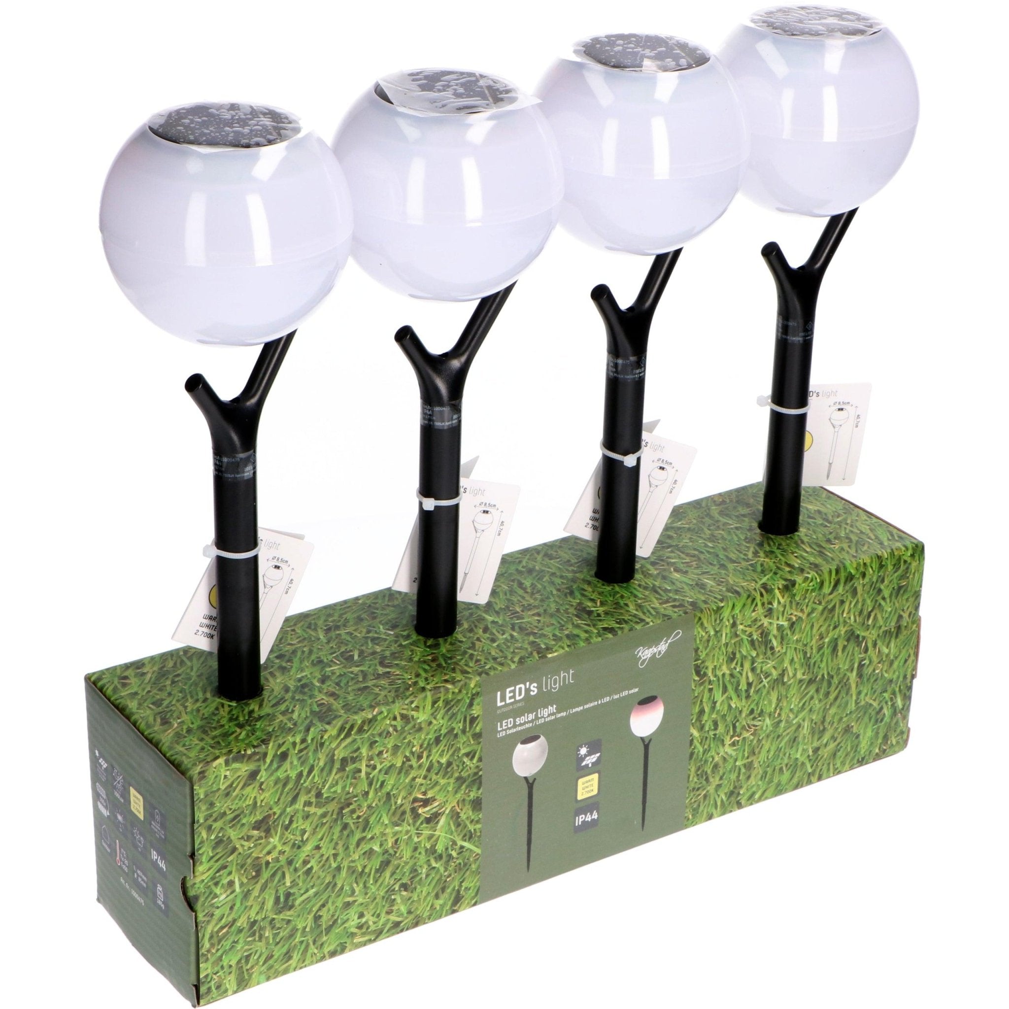 Solar LED Tuinlamp met sensor - Nice - Draadloos - Warm wit - Auto aan/uit - 40 cm - LED.nl