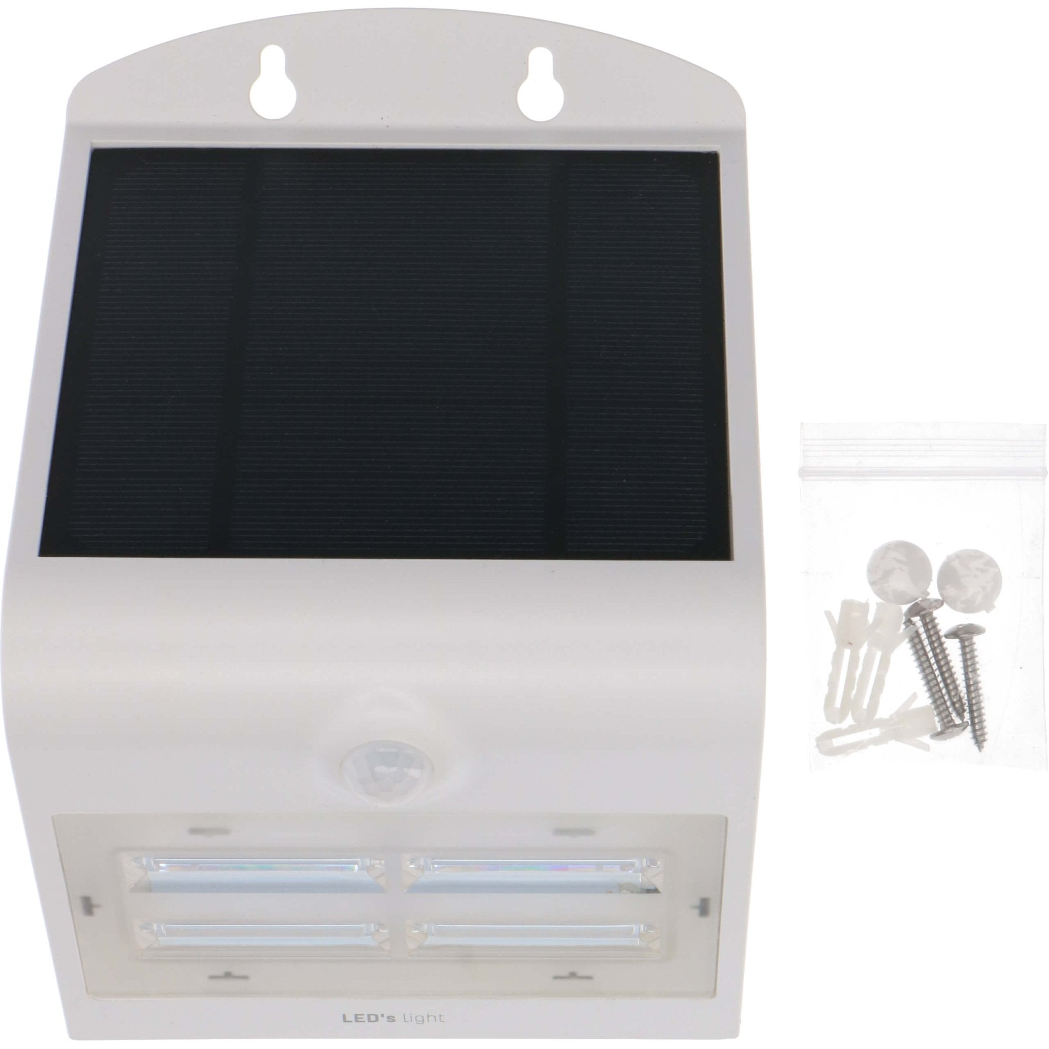 Solar LED Wandlamp met bewegingssensor - 3 standen - Automatisch aan/uit - 400 lm - Wit - LED.nl