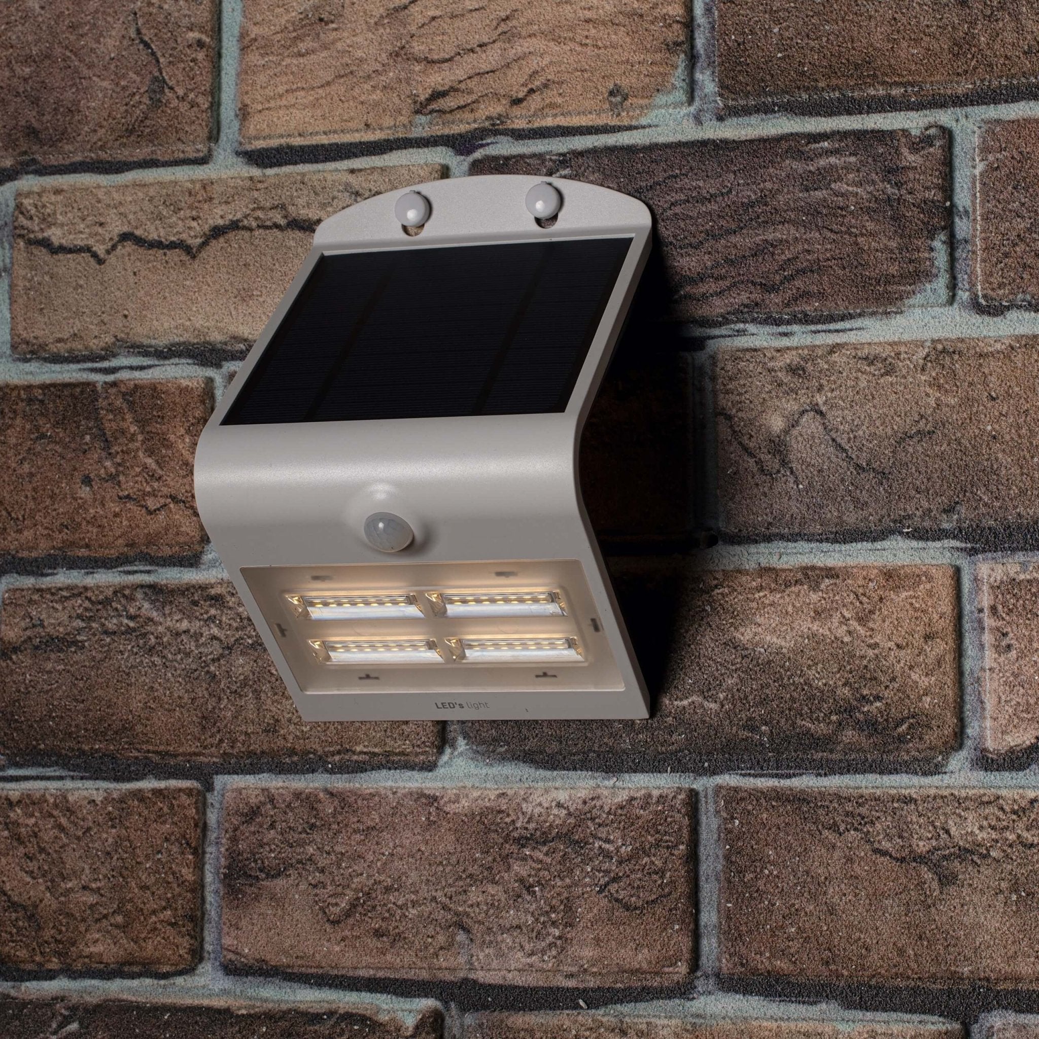 Solar LED Wandlamp met bewegingssensor - 3 standen - Automatisch aan/uit - 400 lm - Wit - LED.nl