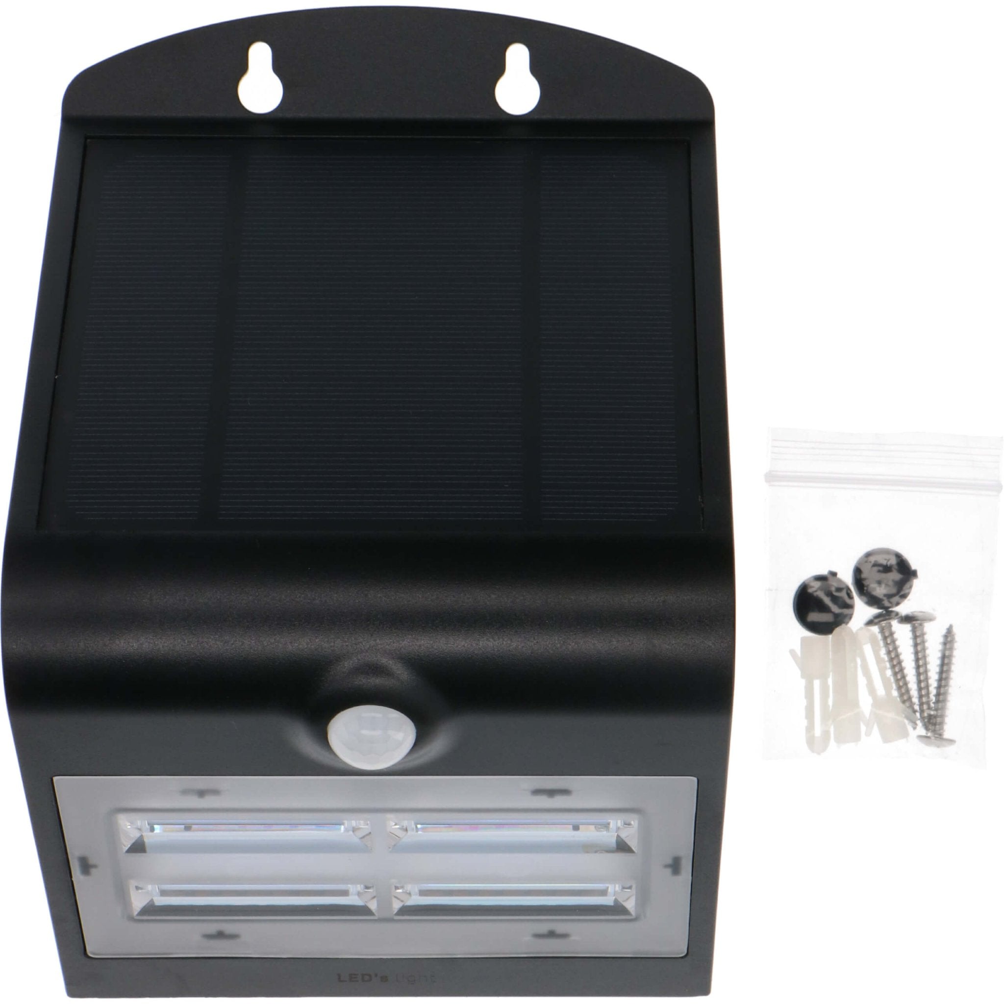 Solar LED Wandlamp met bewegingssensor - 3 standen - Automatisch aan/uit - 400 lm - Zwart - LED.nl