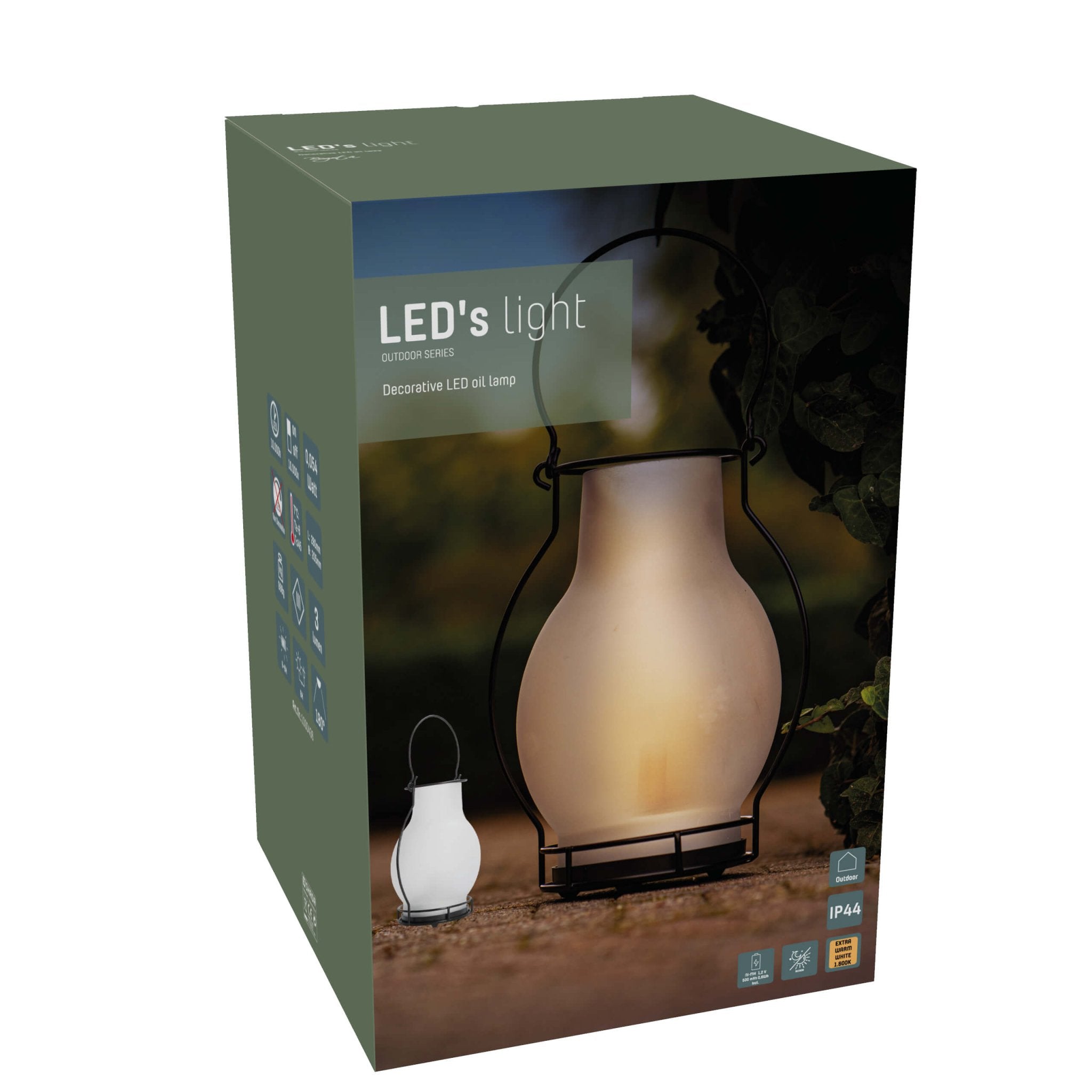 Solar Olielamp op zonne-energie met sensor - Automatisch aan/uit - Draadloos - 28 cm - LED.nl