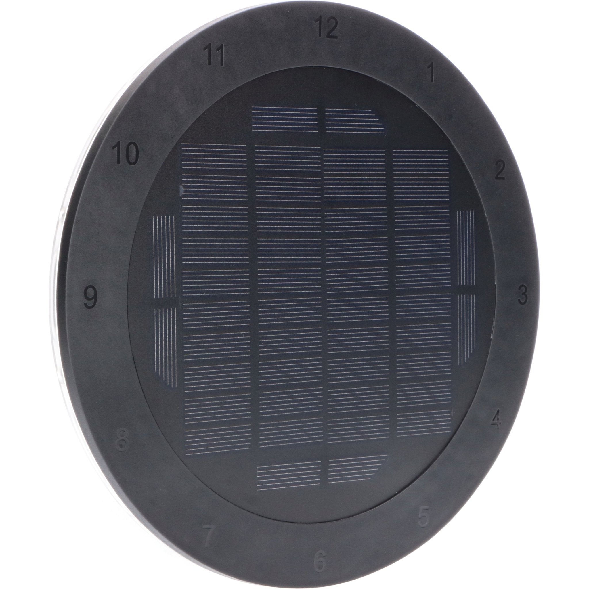 Solar Wandklok voor buiten - Draadloos op zonne-energie - Automatisch aan/uit - 22 cm - LED.nl