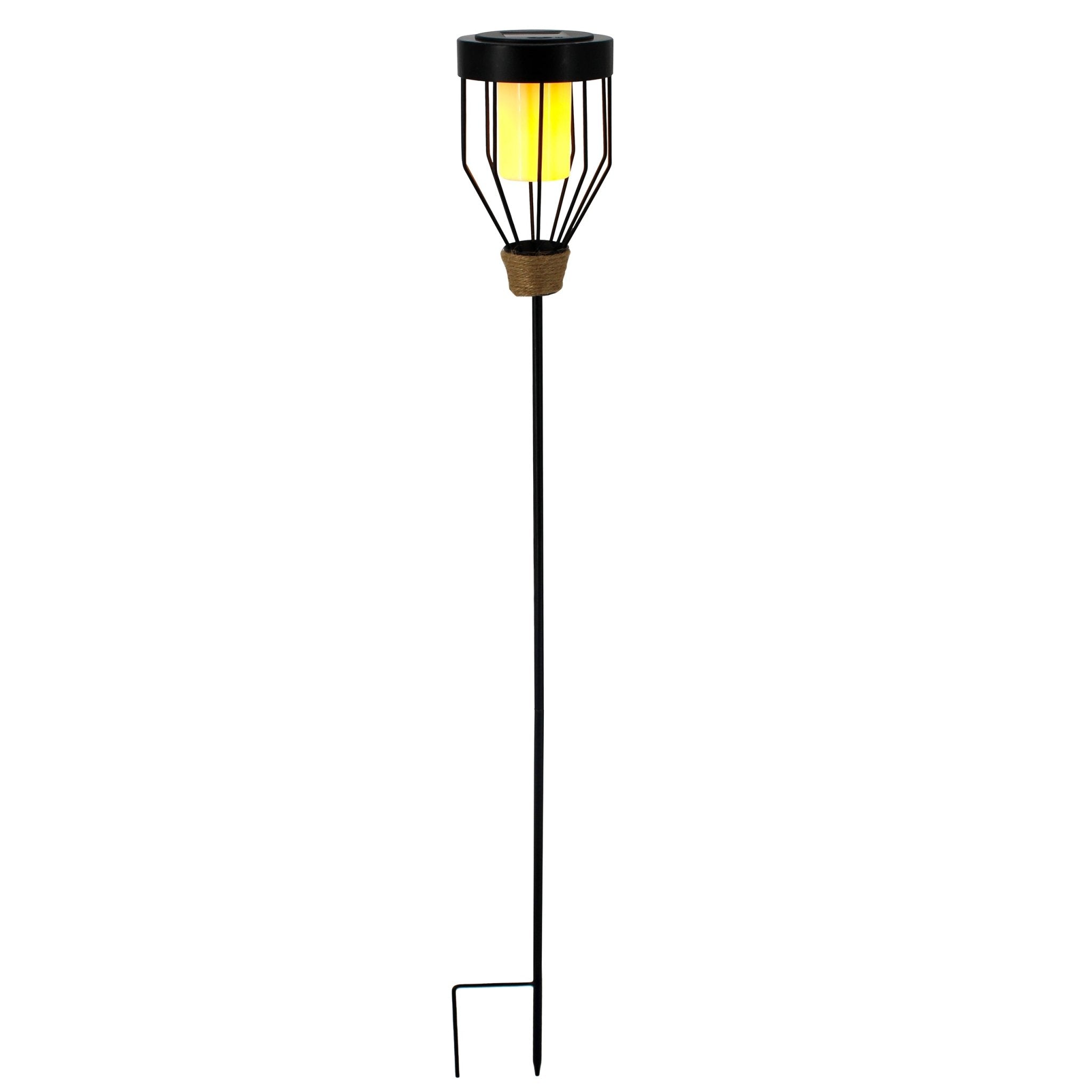 SolarSpark LED Padverlichting - Vlam fakkel effect - Draadloos op zonne-energie - Zwart - LED.nl