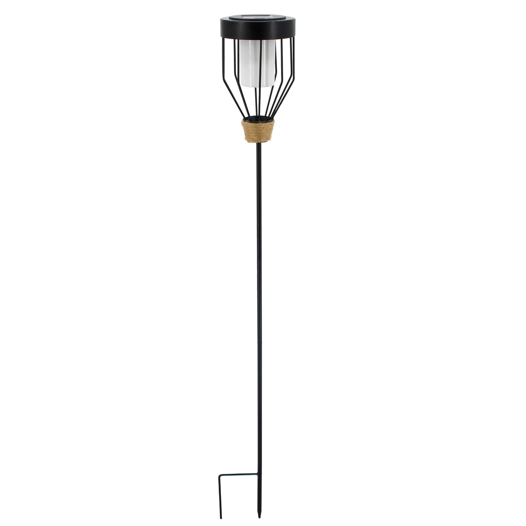 SolarSpark LED Padverlichting - Vlam fakkel effect - Draadloos op zonne-energie - Zwart - LED.nl