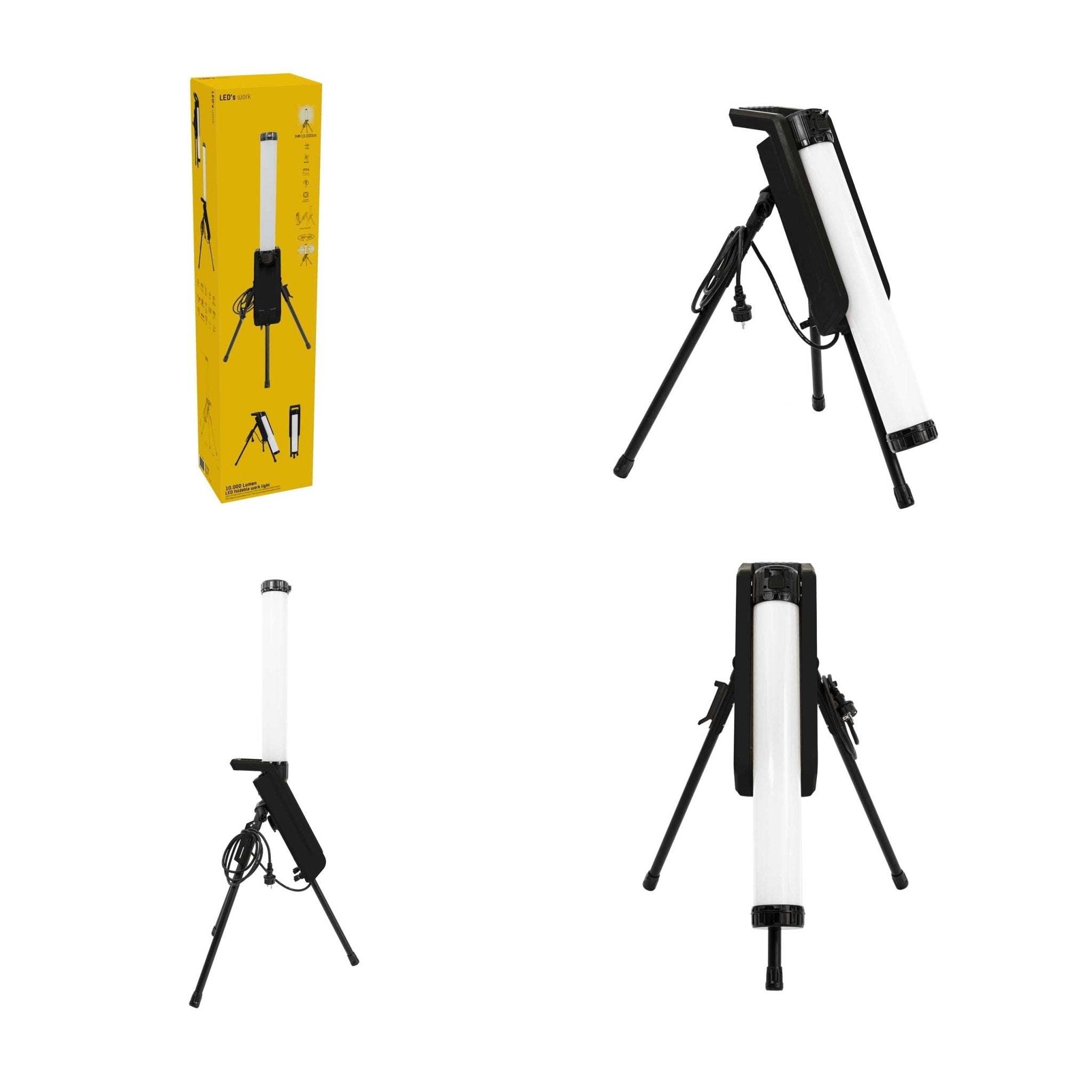 Staande LED toren bouwlamp 70W – 360° gelijkmatige lichtverspreiding – 10000 lumen – IP54 - LED.nl