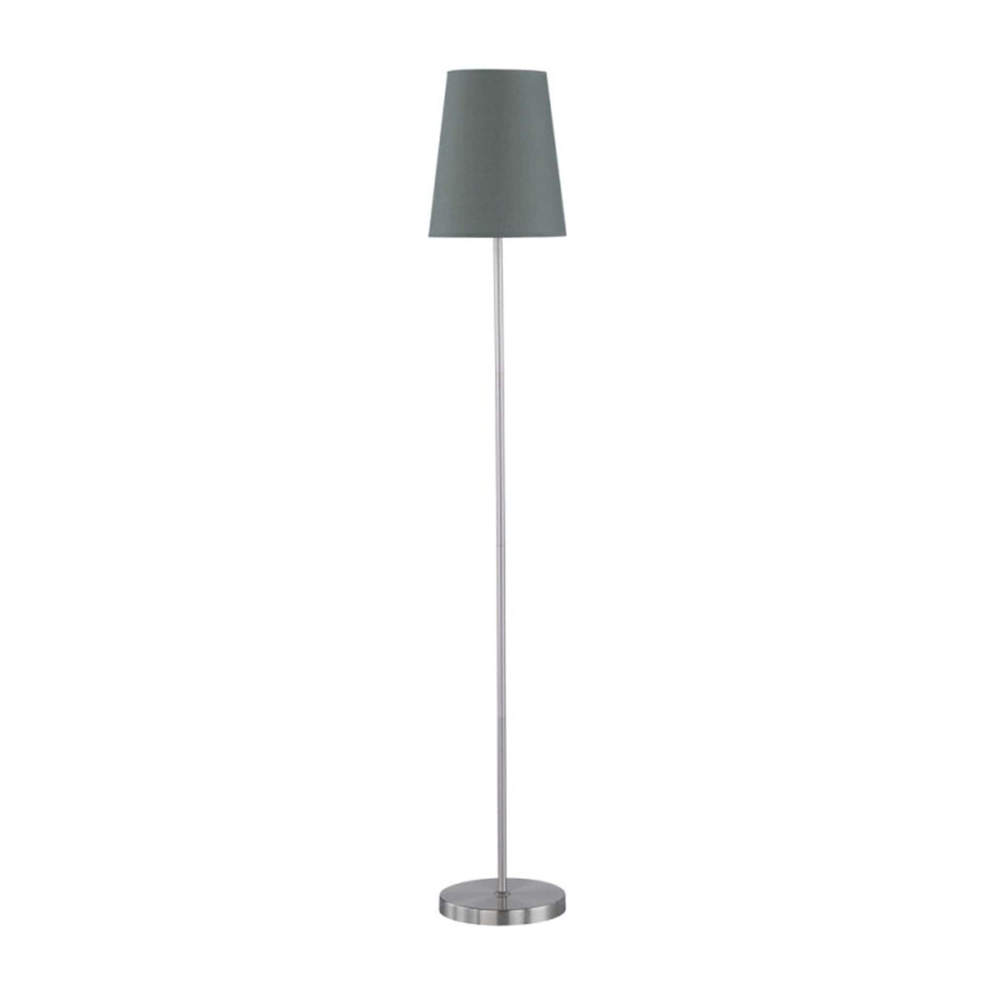 Staande LED Vloerlamp Grijs met voetschakelaar - grote E27 fitting - 150 cm - Universeel - LED.nl