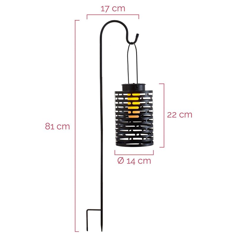 SunShine Solar LED Lantaarn tafellamp - IP44 - Draadloos op zonne-energie - Met spies - LED.nl