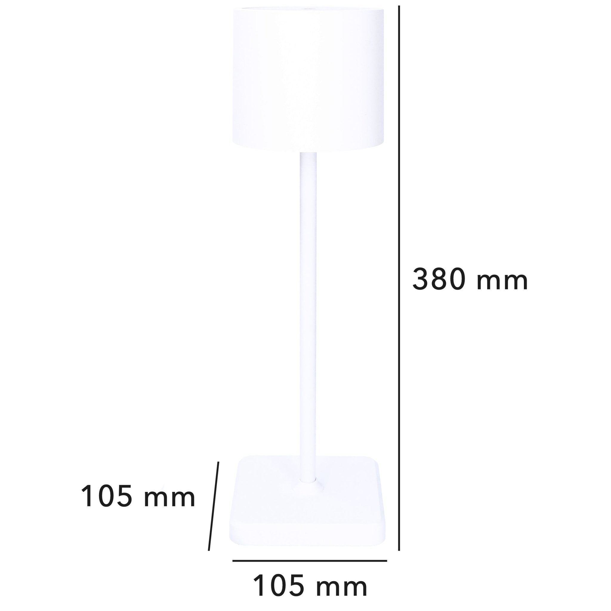 TouchDim oplaadbare LED tafellamp wit – Dimbaar met touch-bediening – Voor binnen en buiten – 3 tinten licht instelbaar - LED.nl