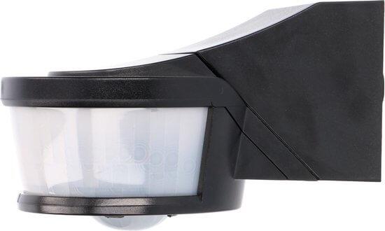 Universele bewegingssensor met hoek beugel - 12 meter bereik - zwart - LED.nl