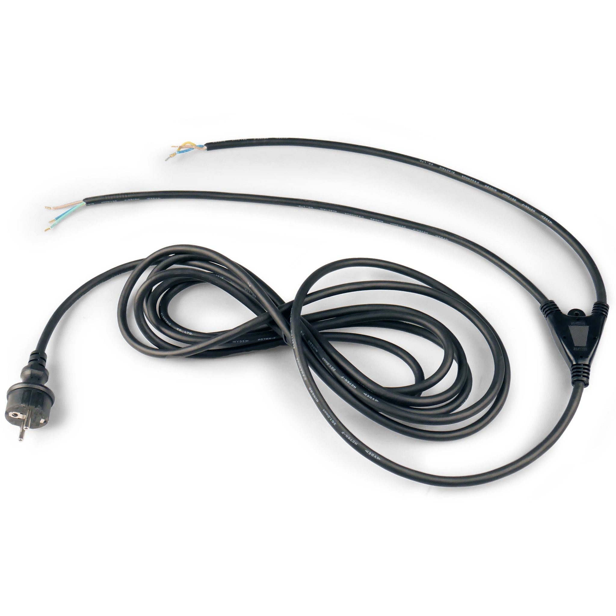 Universele buitenkabel 3-aderig met 2 uiteinden - 5 meter lang - EU plug - IP44 spatwaterdicht - H07RN-F 3G1.0 mm² - LED.nl