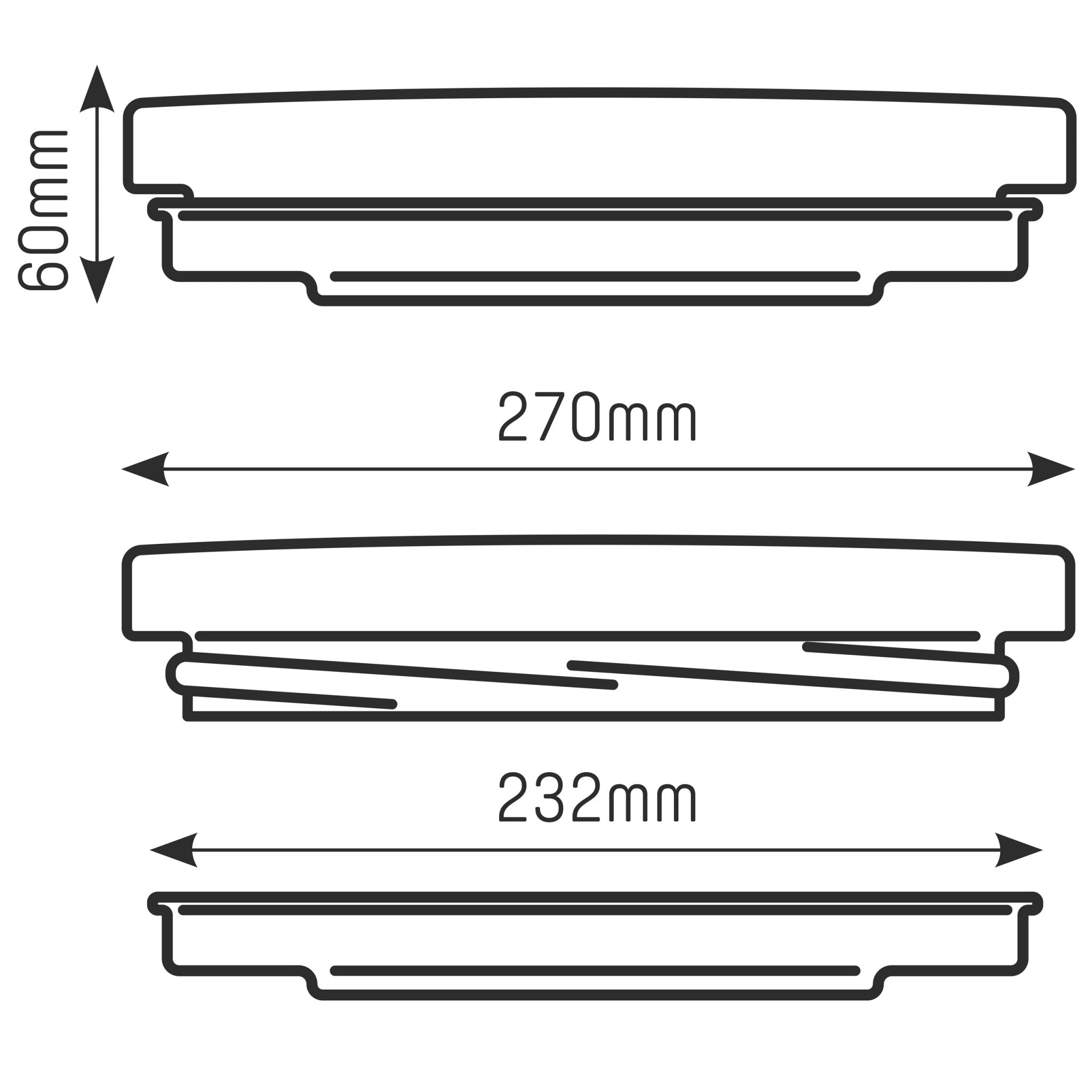 Universele LED Plafondlamp 27 cm - Koud wit licht - Spatwaterdicht - LED.nl