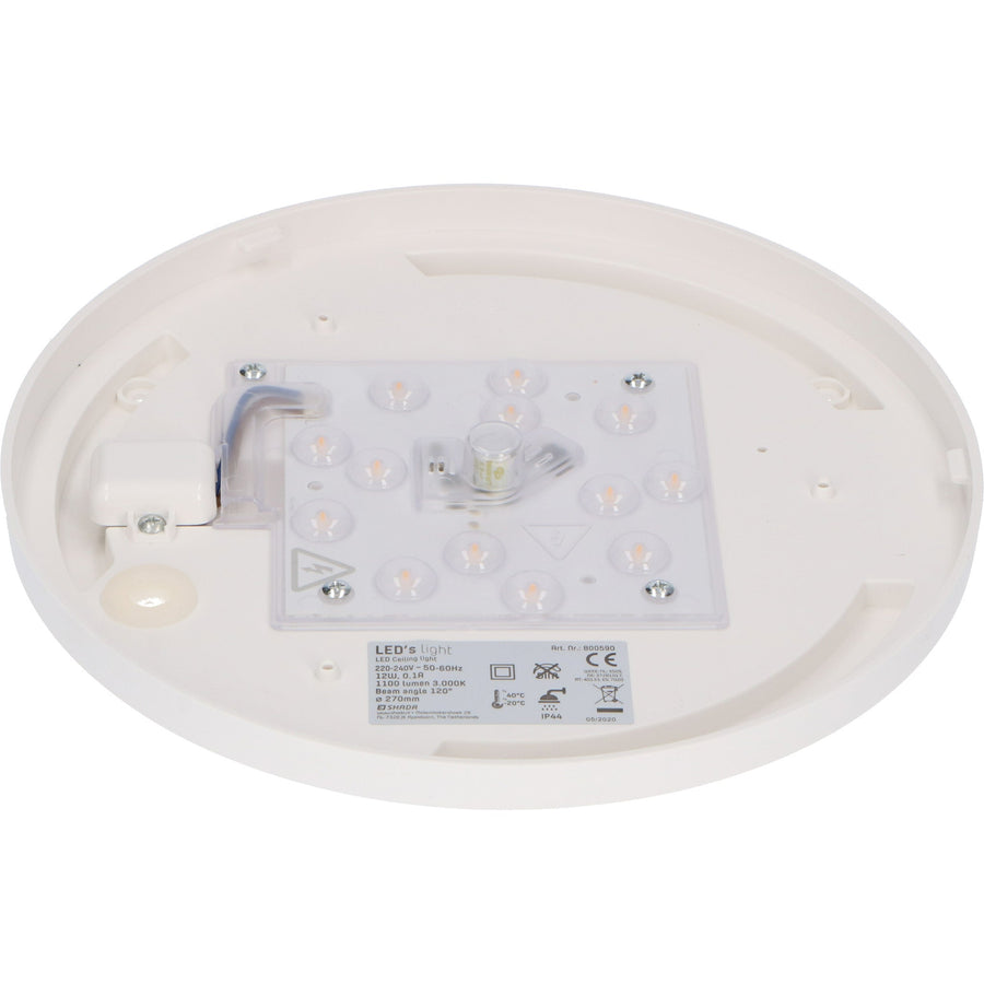 LED's Light Universele Plafondlamp 1160 - Ø 27 cm - Warm wit (3000K) - Spatwaterdicht IP44 Plafondlampen LED.nl