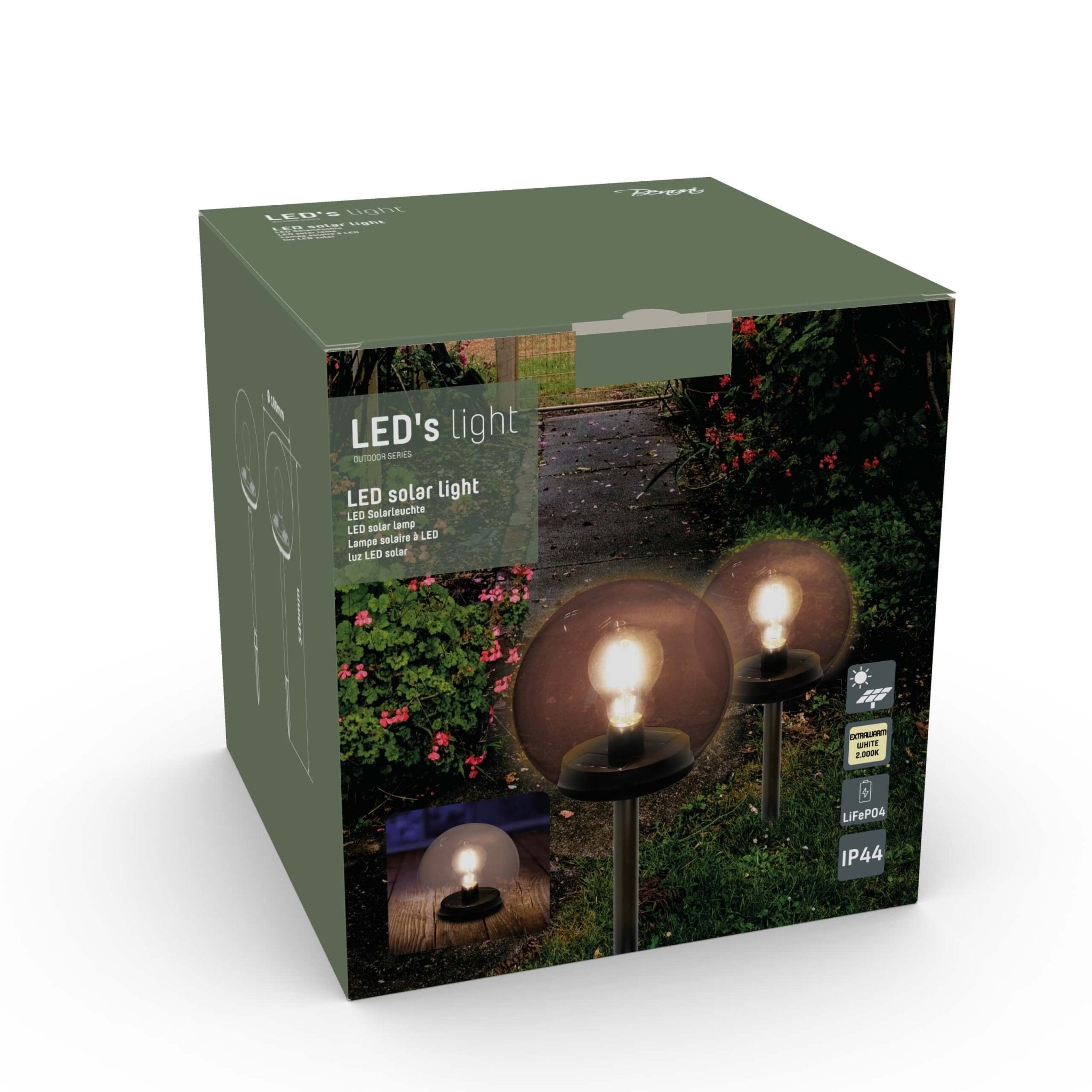 Vintage Solar Priklamp met sensor - Automatisch aan/uit - Warm wit licht - IP44 - 54 cm - LED.nl