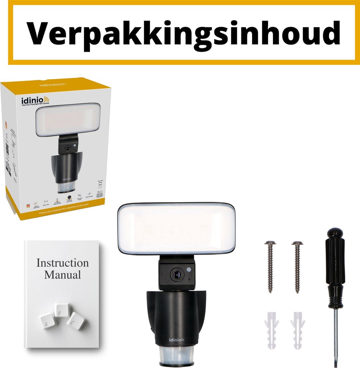 WIFI Sensor Buitenlamp met camera - Bewegingsmelder & Bodytracker via App - Zwart - LED.nl