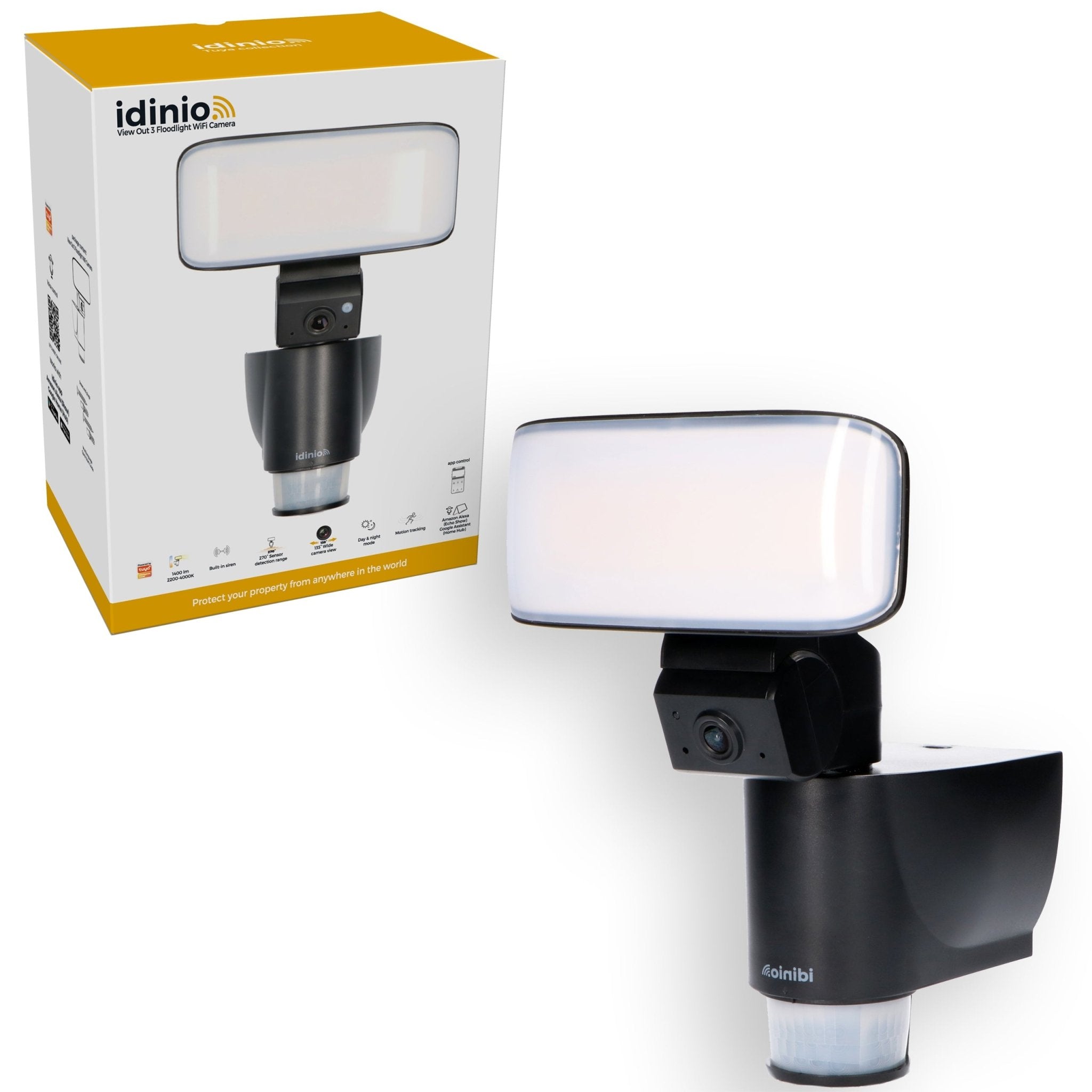 WIFI Sensor Buitenlamp met camera - Bewegingsmelder & Bodytracker via App - Zwart - LED.nl